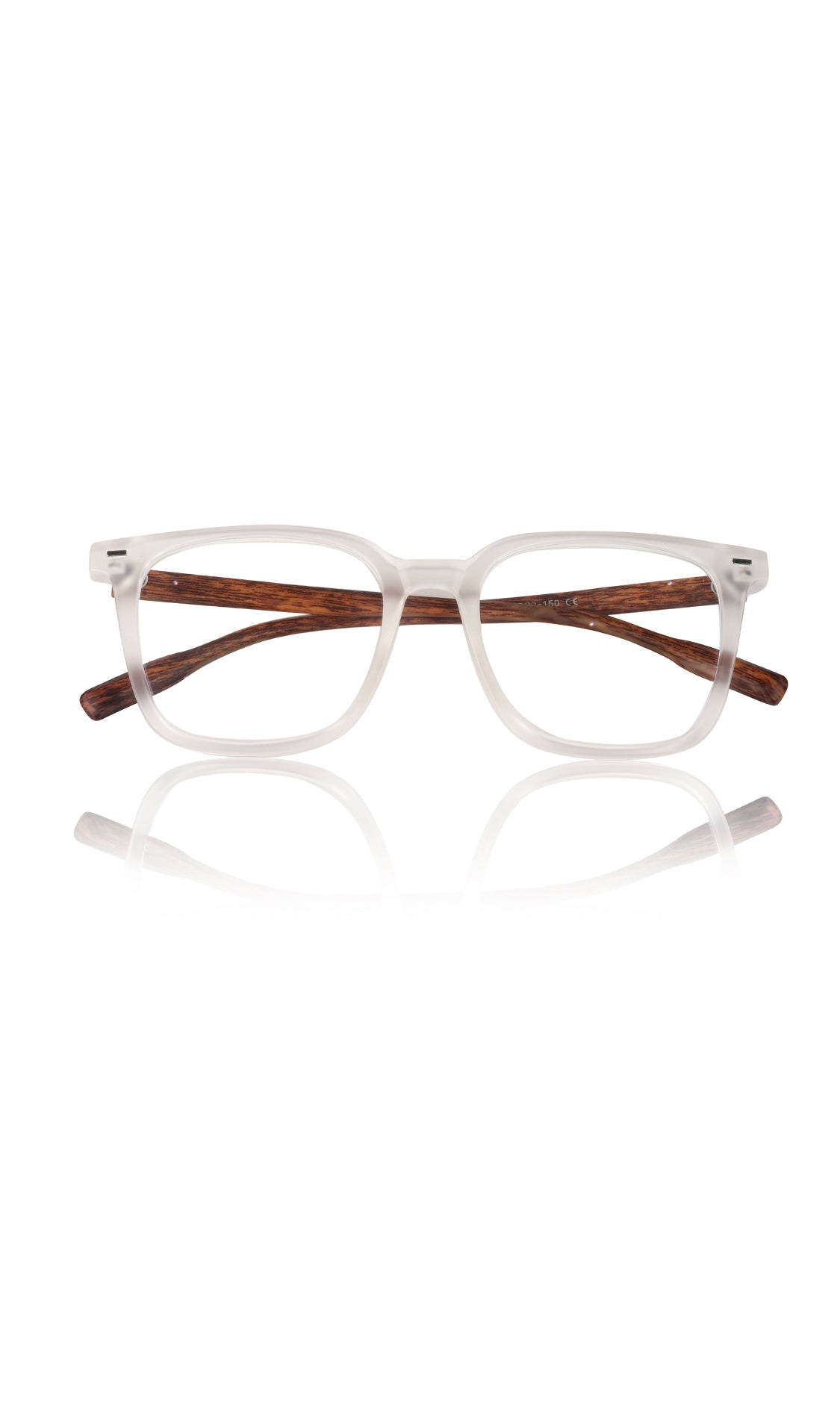 Jodykoes® Premium Series Woodern Finish collection Square Spectacle Frame | Fashionable Eyeglasses Eyewear for Men and Women (White Wood) - Jodykoes ®