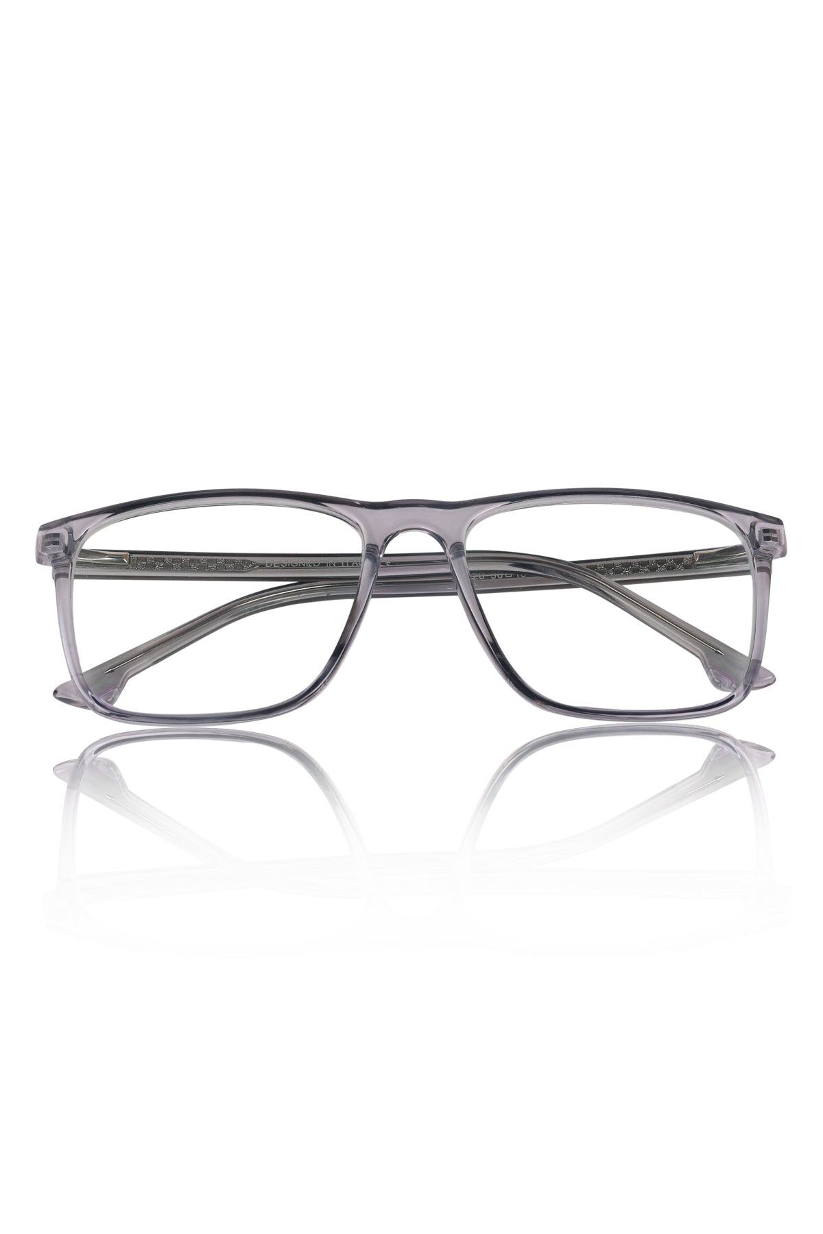 Jodykoes® Premium Series Pure Acetate Sheet Rectangle Eyewear Frame | Modern Fashionable Trending Spectacle Eyeglasses For Men and Women (Ash Grey) - Jodykoes ®