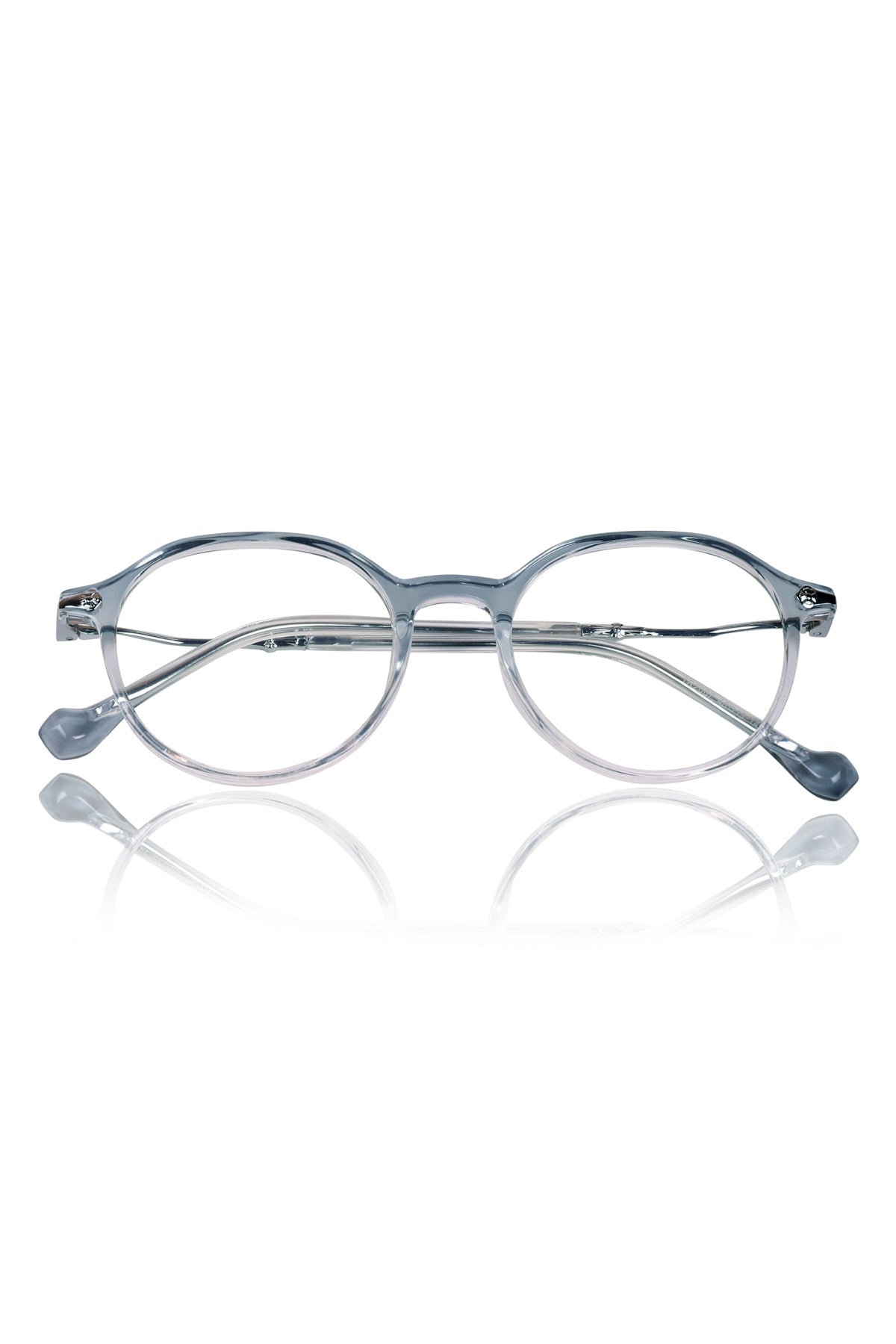 Jodykoes® Pure TR Round Plastic Frame With Metal Arms Fashionable Eyewear Spectacles | Blu cut and Anti Glare Computer Protection Eyeglasses Frame for Women (Aqua) - Jodykoes ®