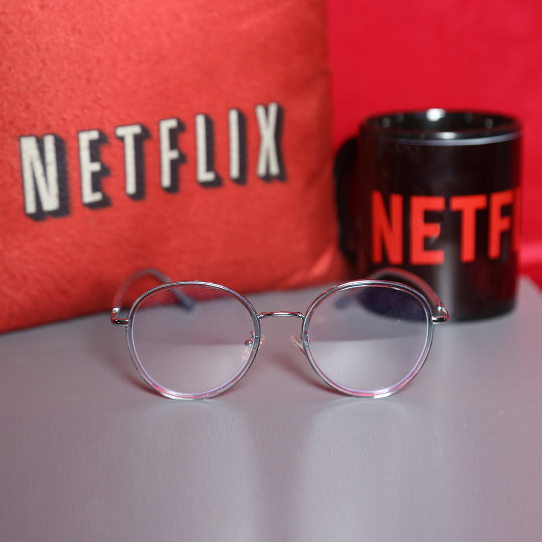 Jodykoes® Premium Series Round Eyewear Eyeglasses Spectacles Frame for Men and Women (Aqua)