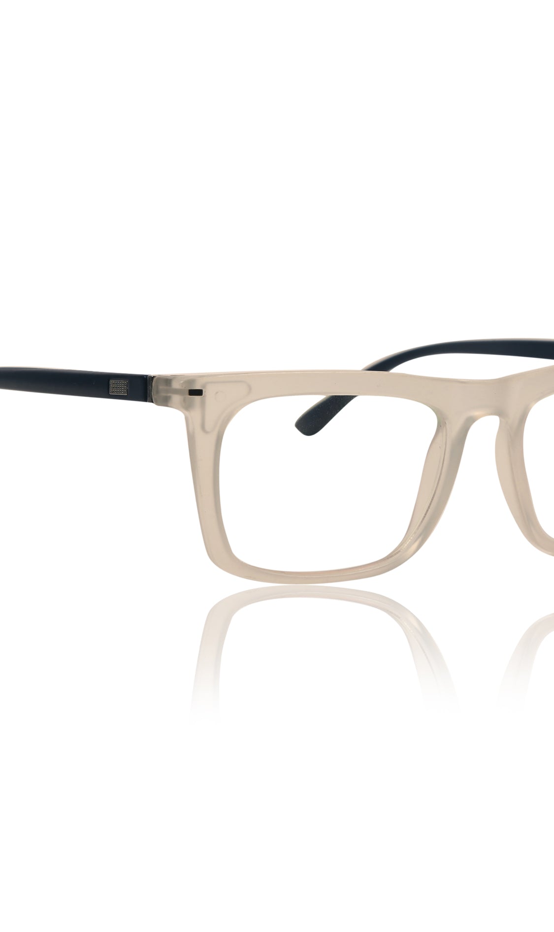 Jodykoes® Colour Frame Series Stylish Spectacle Frames for Men | Blue Rays Protection Rectangle Eyewear with Anti Glare Glasses for Men and Women (Matte Transparent) - Jodykoes ®