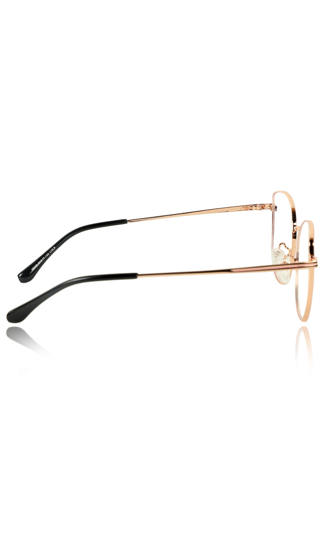 Jodykoes® Premium Series Cat Eye Metal Designer Frame Women Spectacle | Fashionable Blu Cut Anti Glare Eyeglasses For Computer, Mobile Phone and Blue Rays Protection Eyewear (Pink) - Jodykoes ®