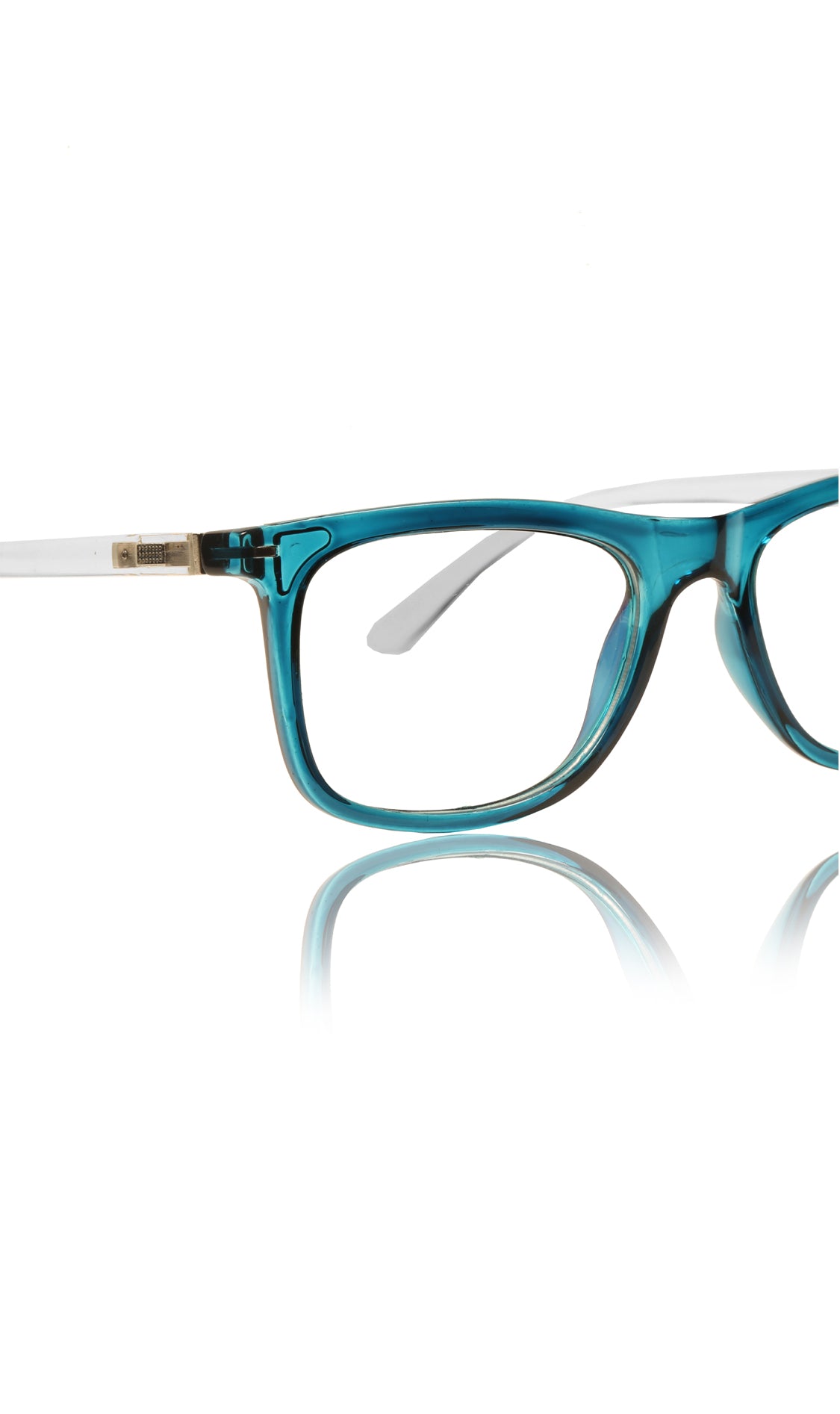 Jodykoes® Colour Frame Series Eyewears | Blue Rays Protection Warfare Stylish Spectacles With Anti Glare Eyeglasses For Men and Women Eyewears (Turquoise Blue) - Jodykoes ®