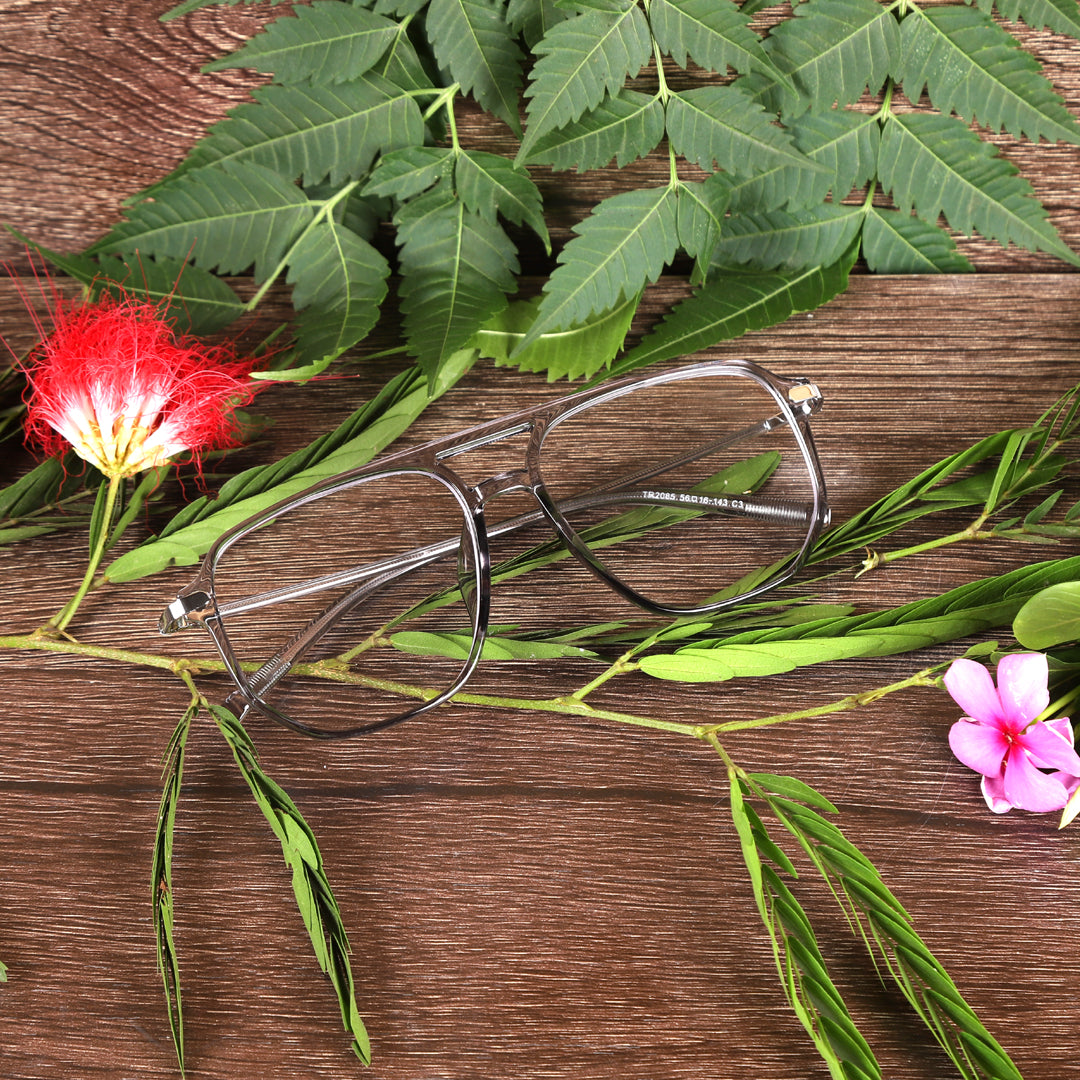 Jodykoes® Premium Oversized Eyeglass Frames: Stylish Anti-Glare and Blue Light Blocking Glasses for Enhanced Computer and Mobile Phone Protection, Unisex Design (Grey) - Jodykoes ®