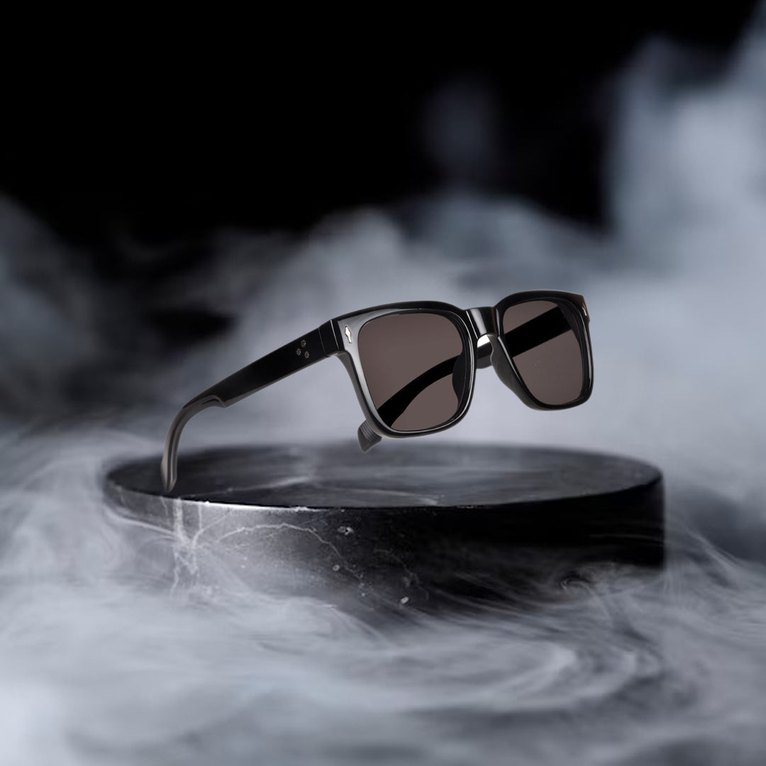 Jodykoes® Premium Series Square UV Protection Sunglasses | Fashionable Sun Shades Comfortable Eyewear Eyeglasses for Men and Women (Black) - Jodykoes ®