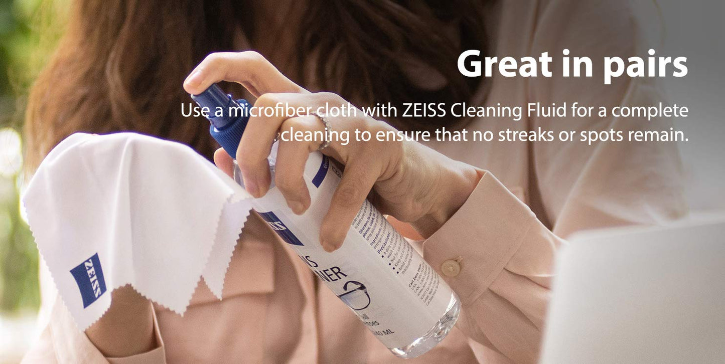 ZEISS Lens Cleaning Solution Kit 30ml with Microfiber Cloth- Pack of 1 | Perfect Lens Cleaner for Spectacles, Eyeglasses, Sunglasses, Camera Lenses and Binoculars