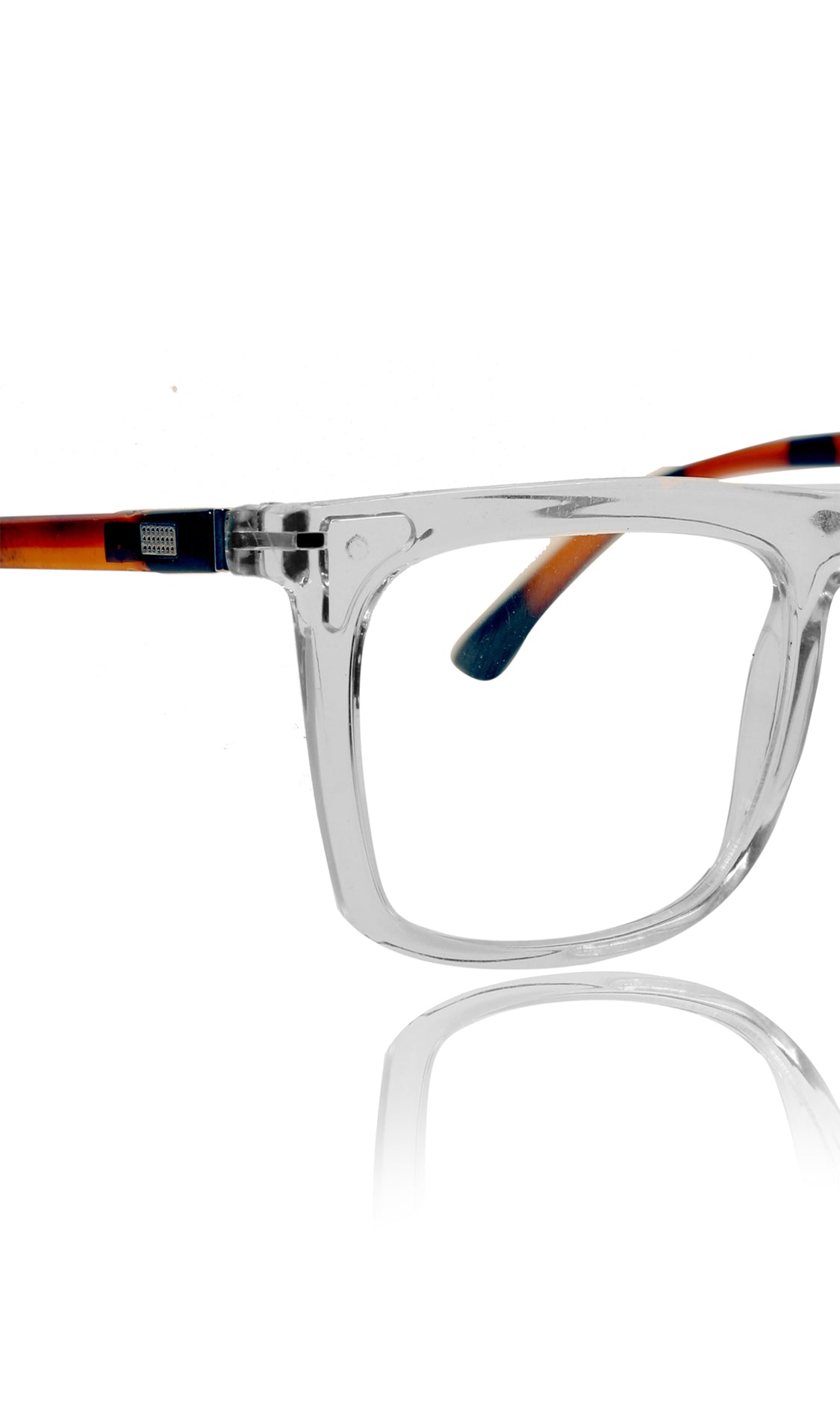 Jodykoes® Colour Frame Series Stylish Spectacle Frames for Men | Blue Rays Protection Rectangle Eyewear with Anti Glare Glasses for Men and Women (Printed Transparent) - Jodykoes ®