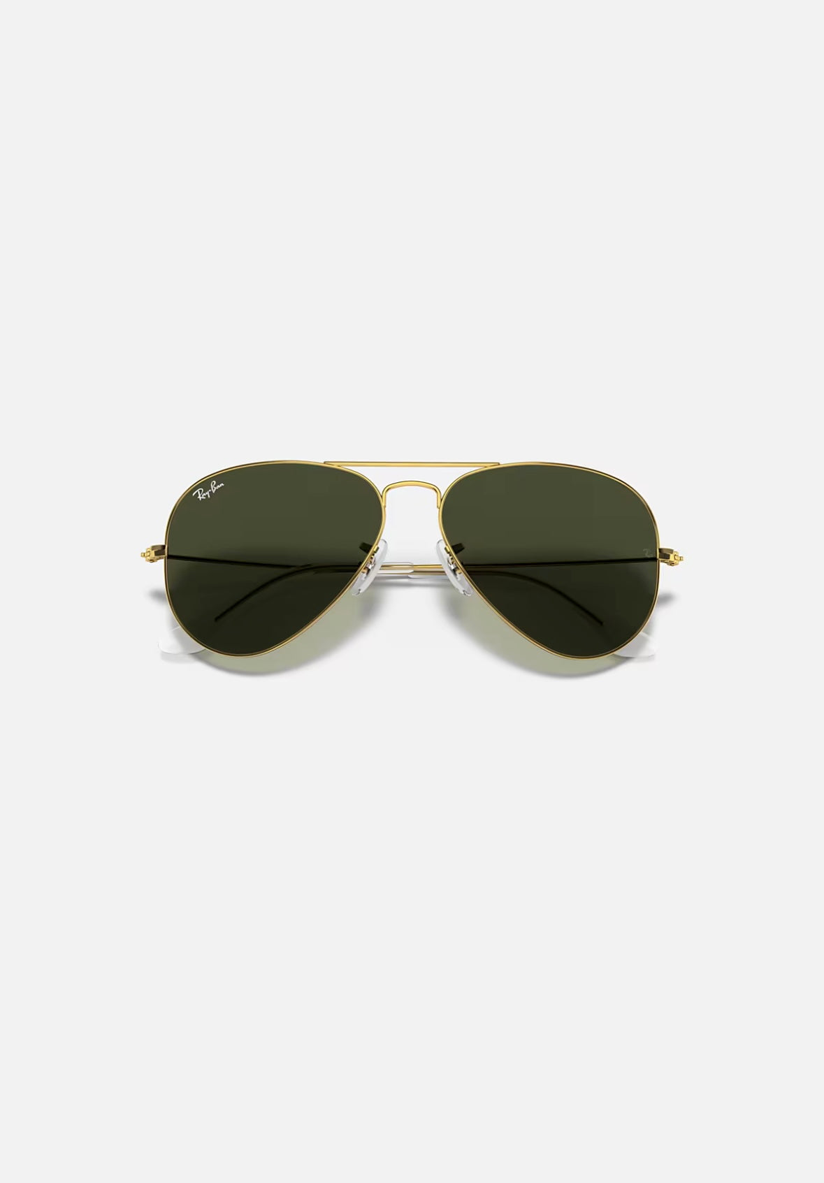 Ray-Ban Originals Classic Aviator Original RAY BAN Green Sunglass RB3025 UV Protection Eyewear Shades ( Gold and G15 )