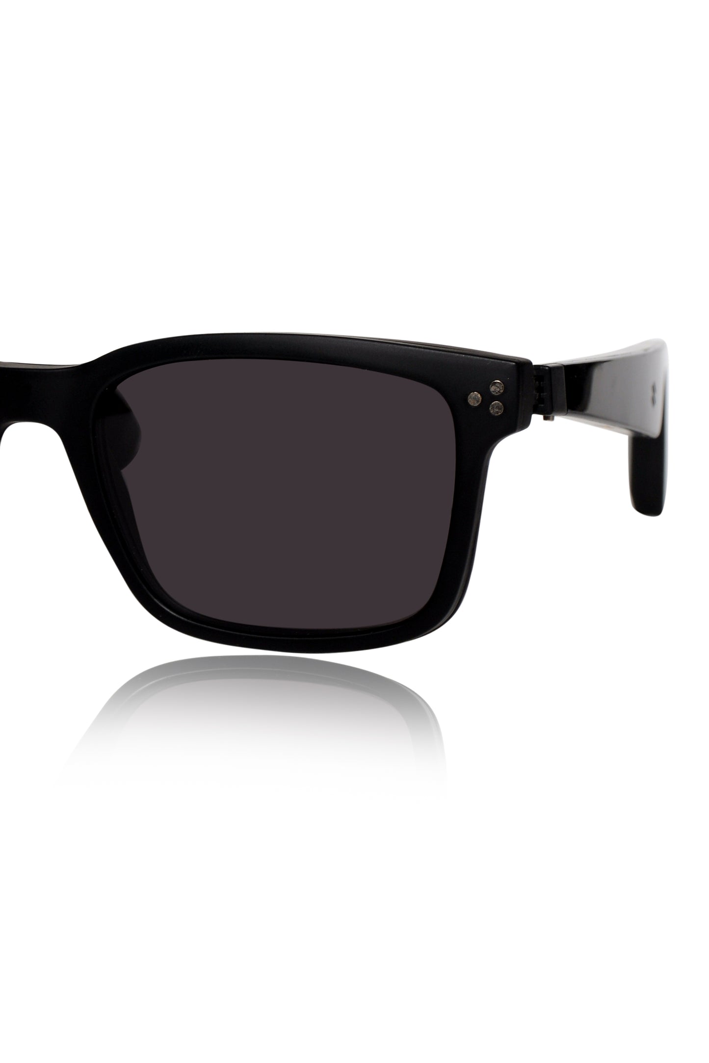 Jodykoes Smart Glasses with Built-in Speakers, Voice Assistant & Prescription Lenses | Square Bluetooth Audio Eyewear With Attachment Sunglass (Black)