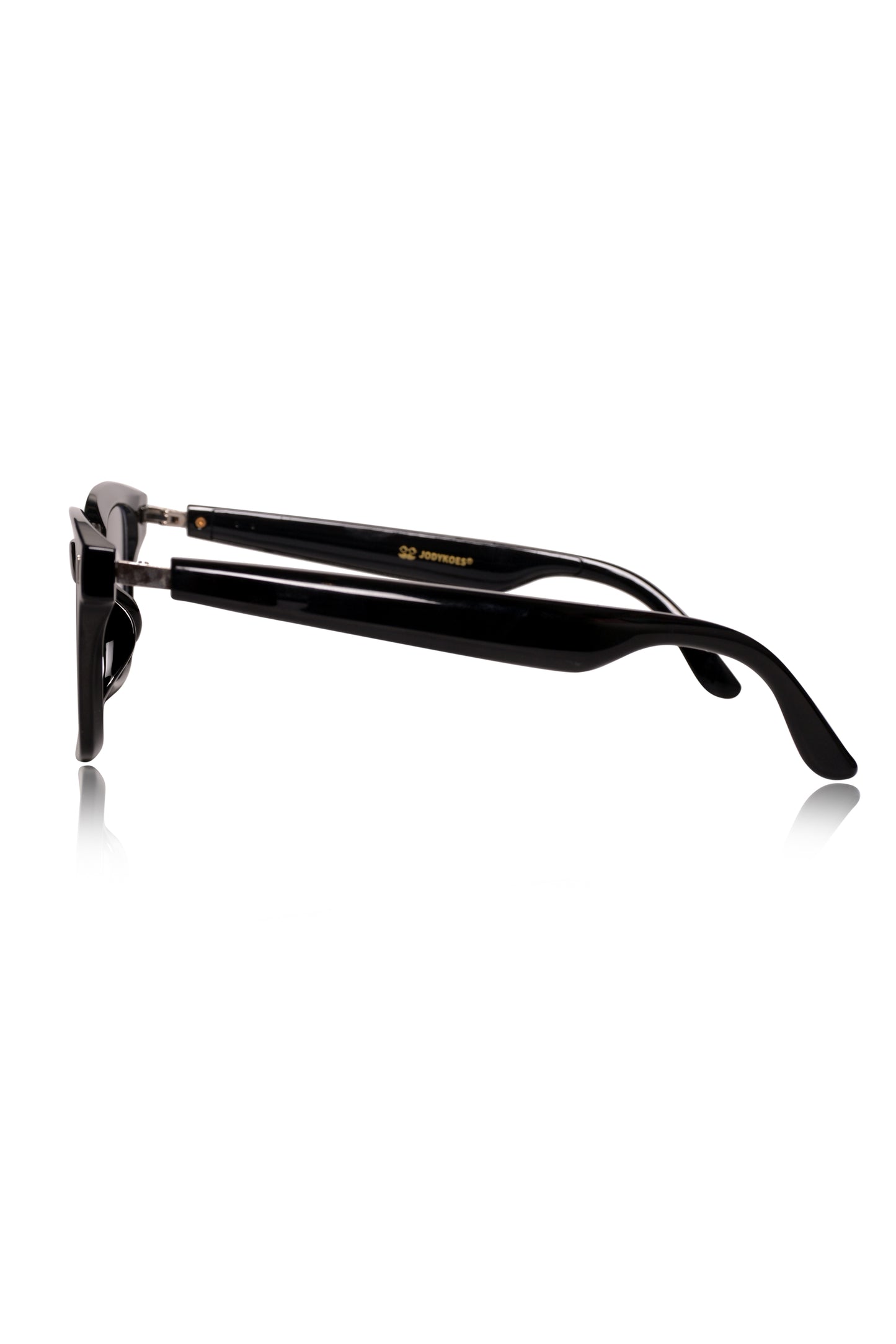 Jodykoes Smart Glasses with Built-in Speakers, Voice Assistant & Prescription Lenses | Square Bluetooth Audio Eyewear (Black)