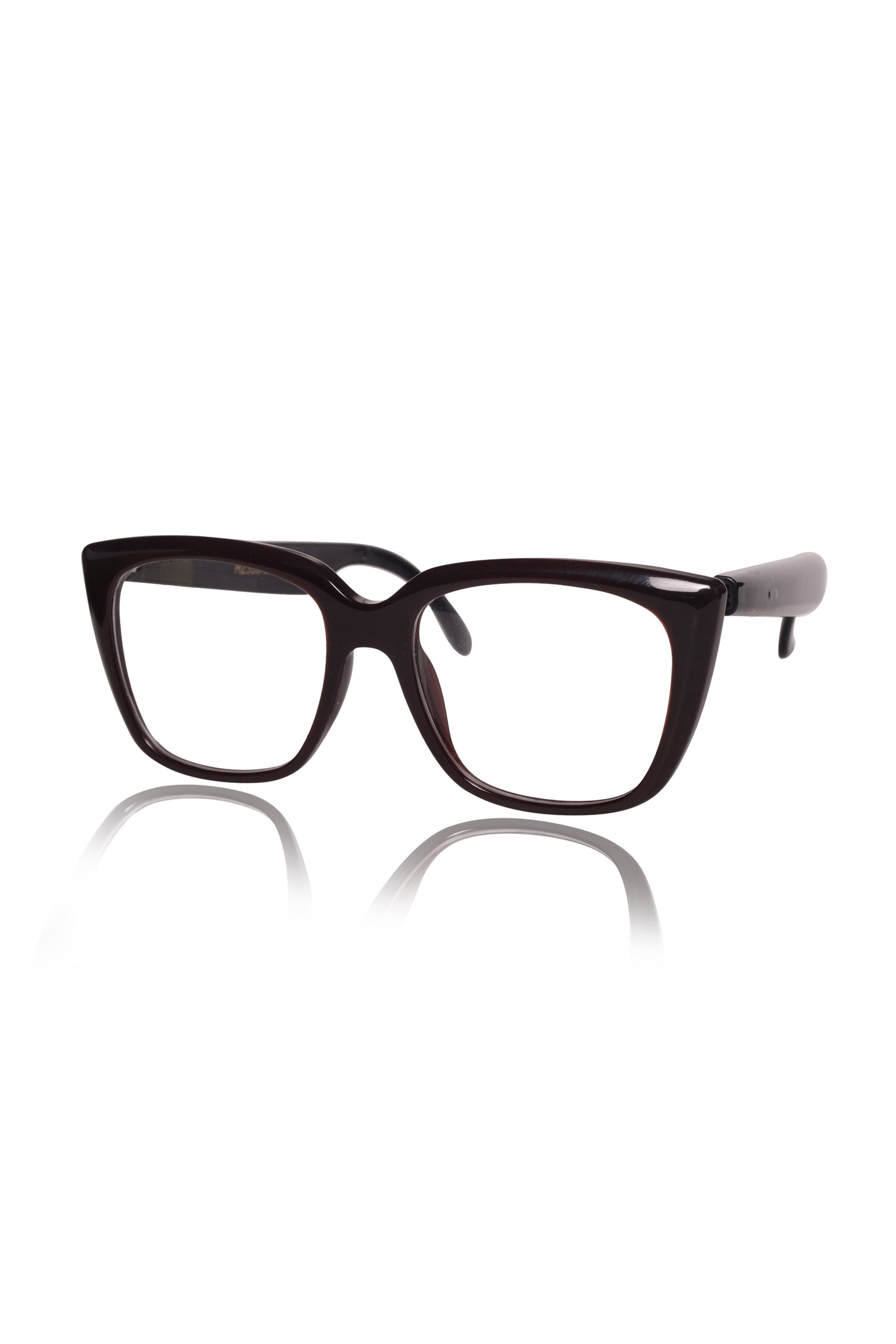 Jodykoes Smart Glasses with Built-in Speakers, Voice Assistant & Prescription Lenses | Cat Eye Bluetooth Audio Eyewear (Brown)