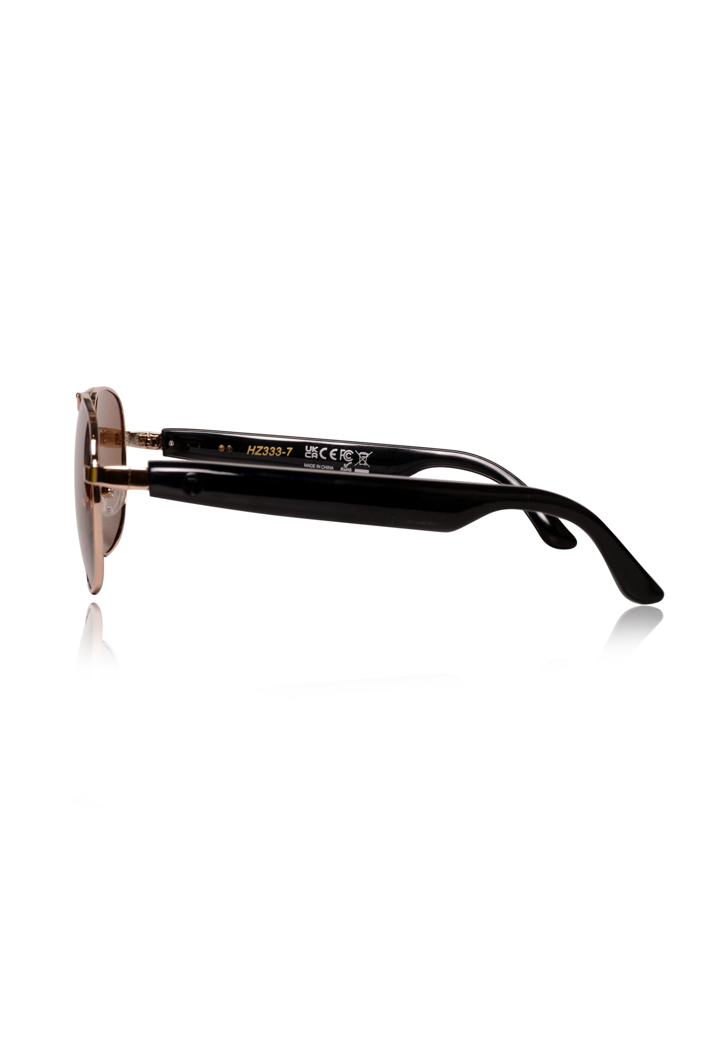 Jodykoes Smart Glasses with Built-in Speakers, Voice Assistant & Prescription Lenses | Square Bluetooth Audio Eyewear (Brown)