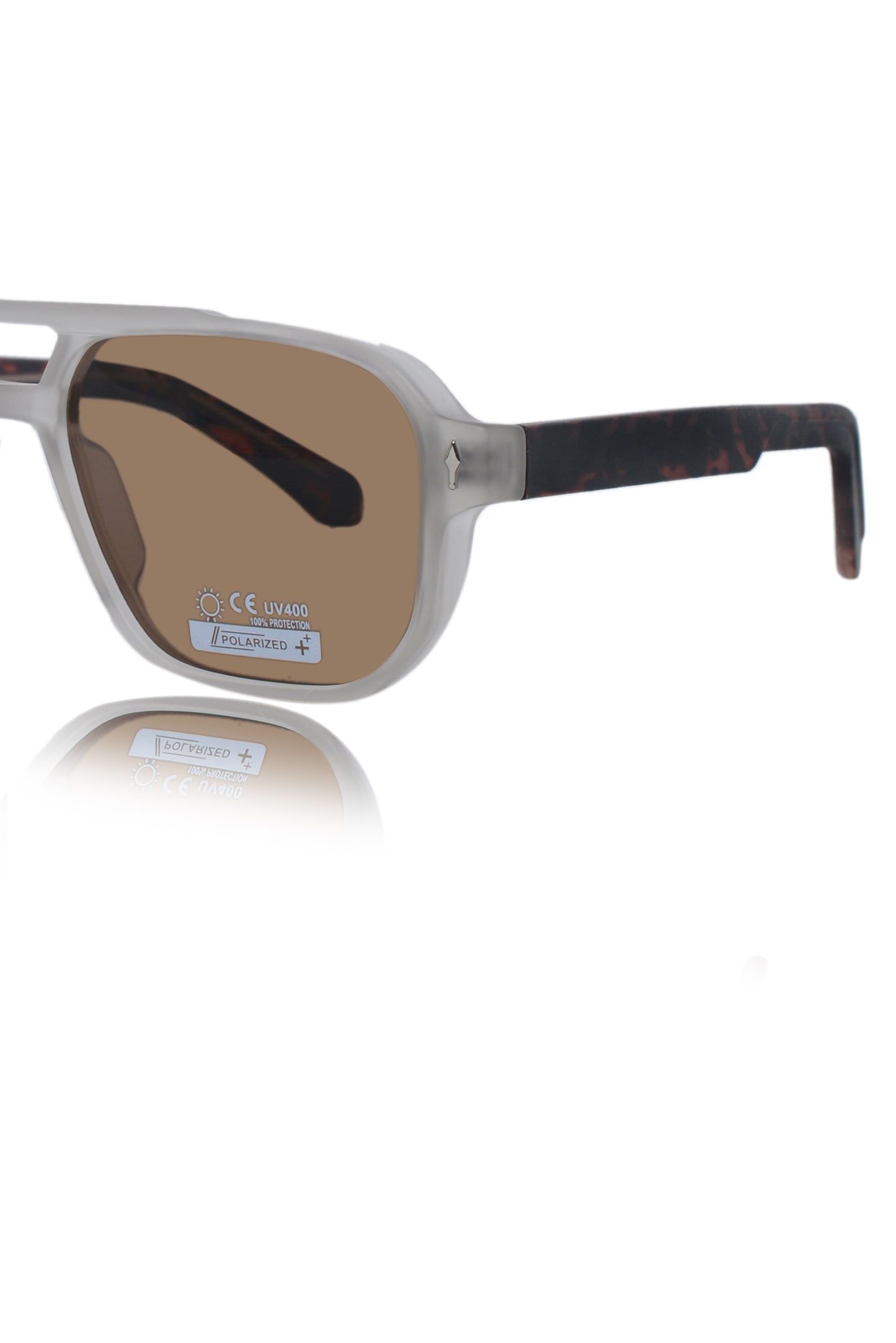 Jodykoes Legacy Series New Shape Aviator Polarized Sunglasses | Premium Pure Acetate Eyewear Sunshades (White Tortoise)