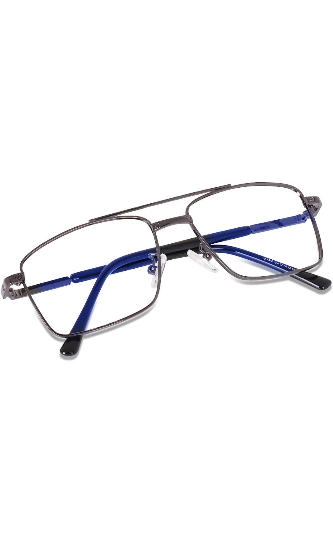 Jodykoes® New Full Rim Rectangular Blue Light Protection Computer Eyeglasses Metal Frame With Anti Glare and Blu Cut Glasses Spectacles for Men and Women Eyewear (Black) - Jodykoes ®