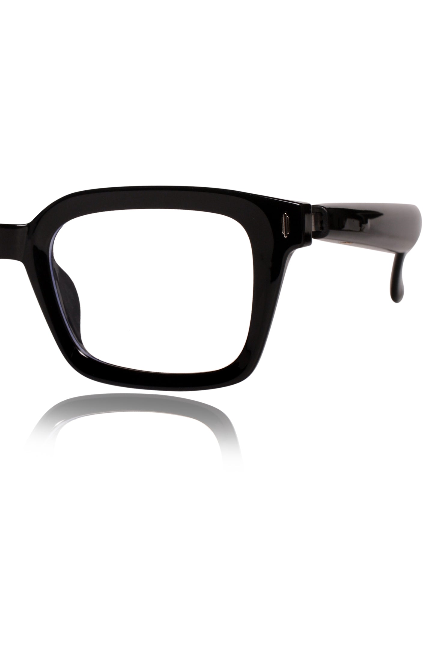 Jodykoes Smart Glasses with Built-in Speakers, Voice Assistant & Prescription Lenses | Square Bluetooth Audio Eyewear (Black)