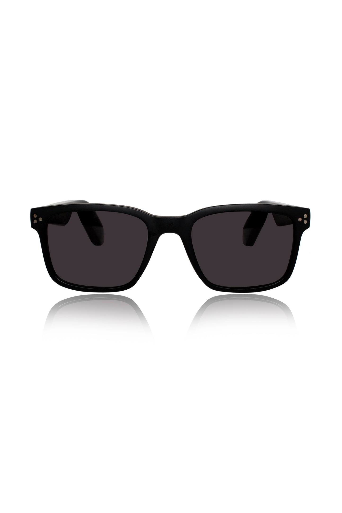 Jodykoes Smart Glasses with Built-in Speakers, Voice Assistant & Prescription Lenses | Square Bluetooth Audio Eyewear With Attachment Sunglass (Black)
