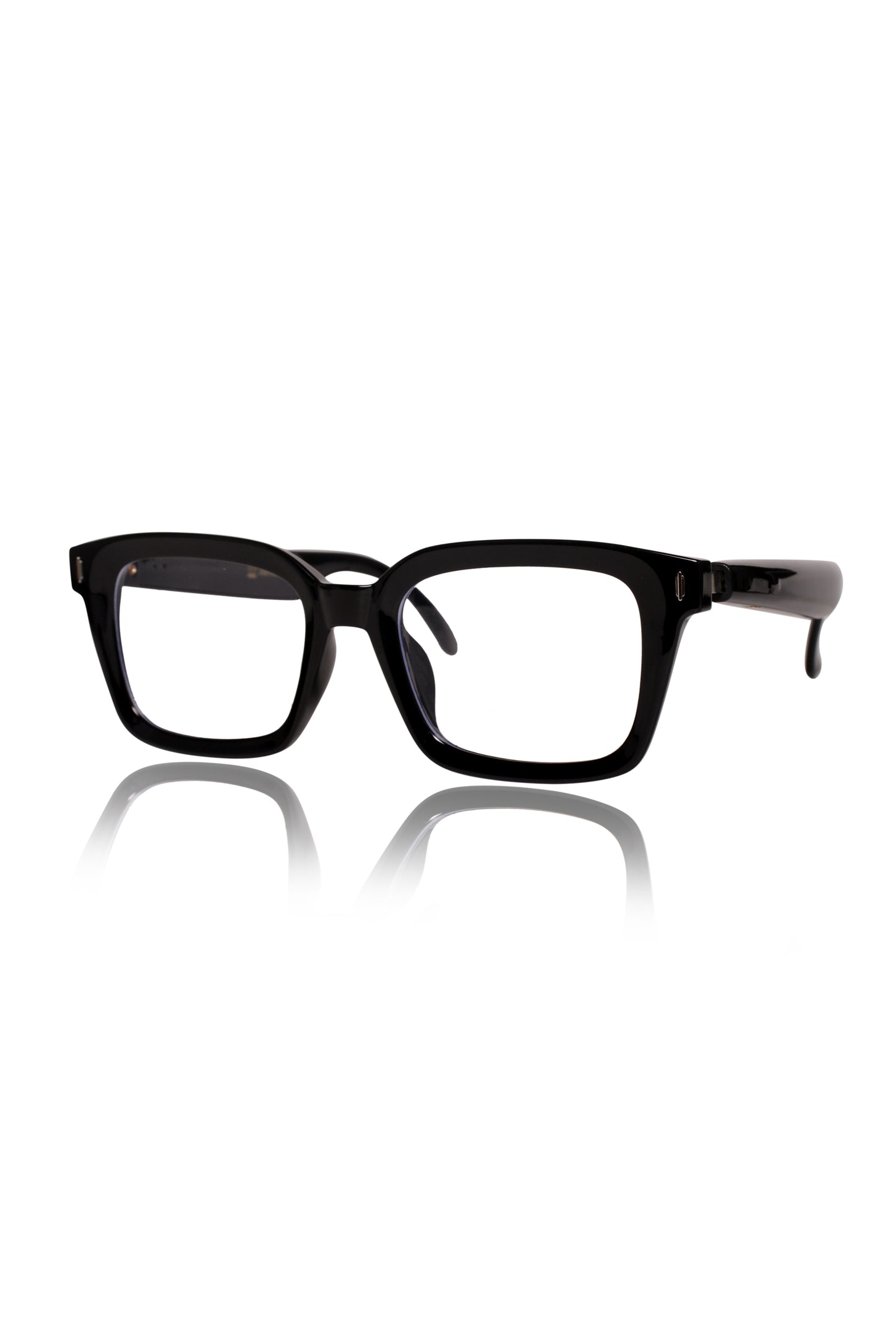 Jodykoes Smart Glasses with Built-in Speakers, Voice Assistant & Prescription Lenses | Square Bluetooth Audio Eyewear (Black)
