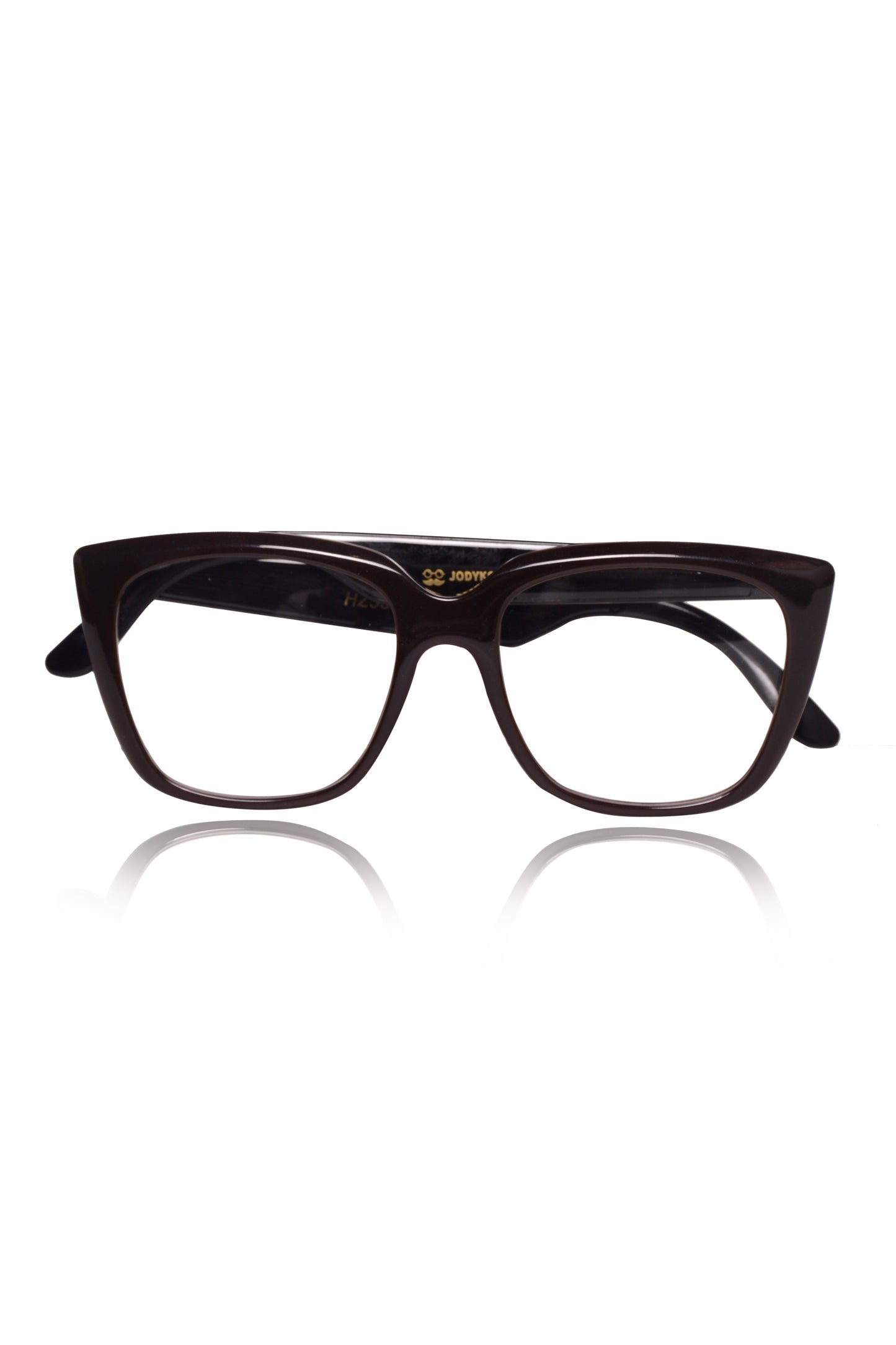 Jodykoes Smart Glasses with Built-in Speakers, Voice Assistant & Prescription Lenses | Cat Eye Bluetooth Audio Eyewear (Brown)