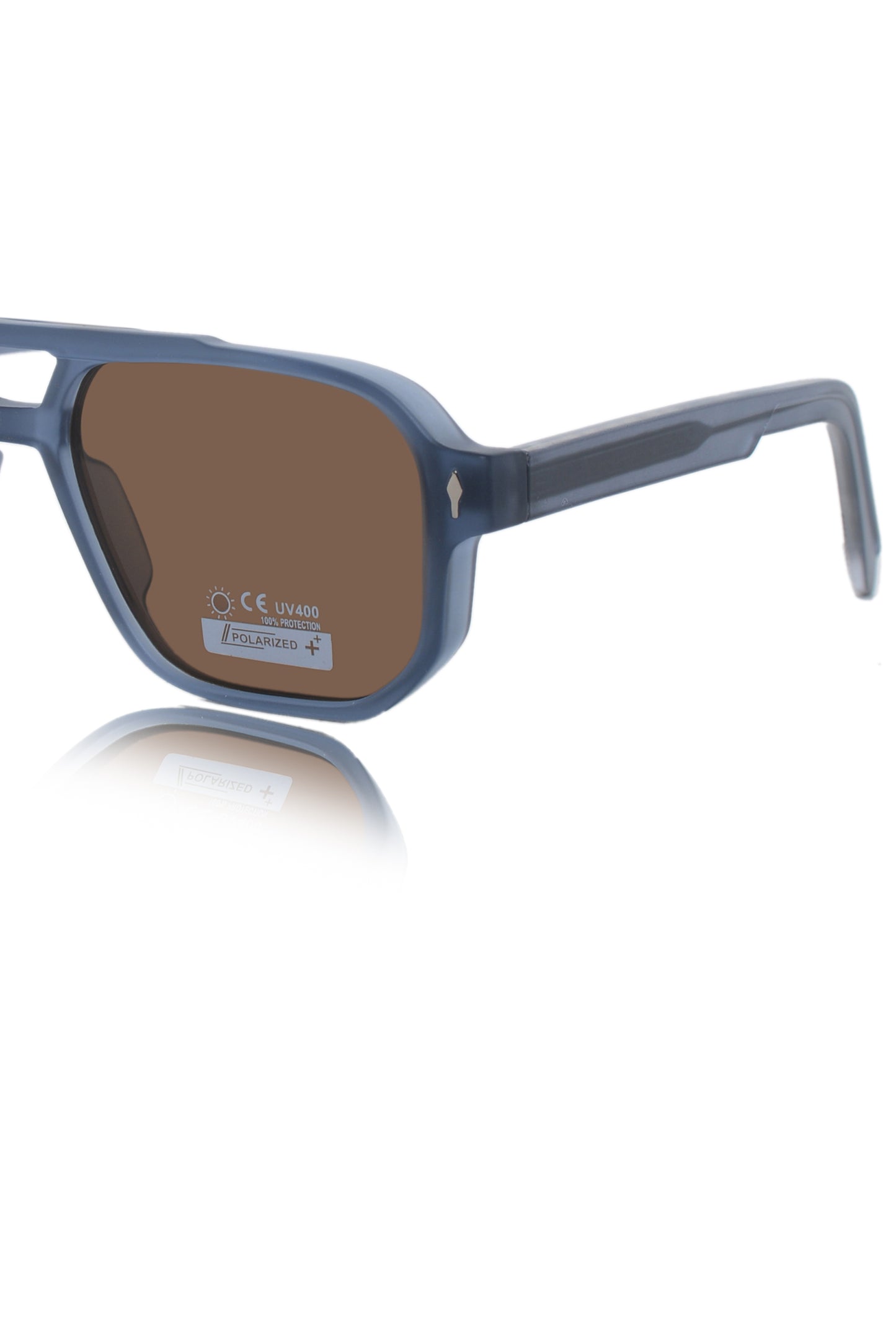 Jodykoes Legacy Series New Shape Aviator Polarized Sunglasses | Premium Pure Acetate Eyewear Sunshades (Blue)