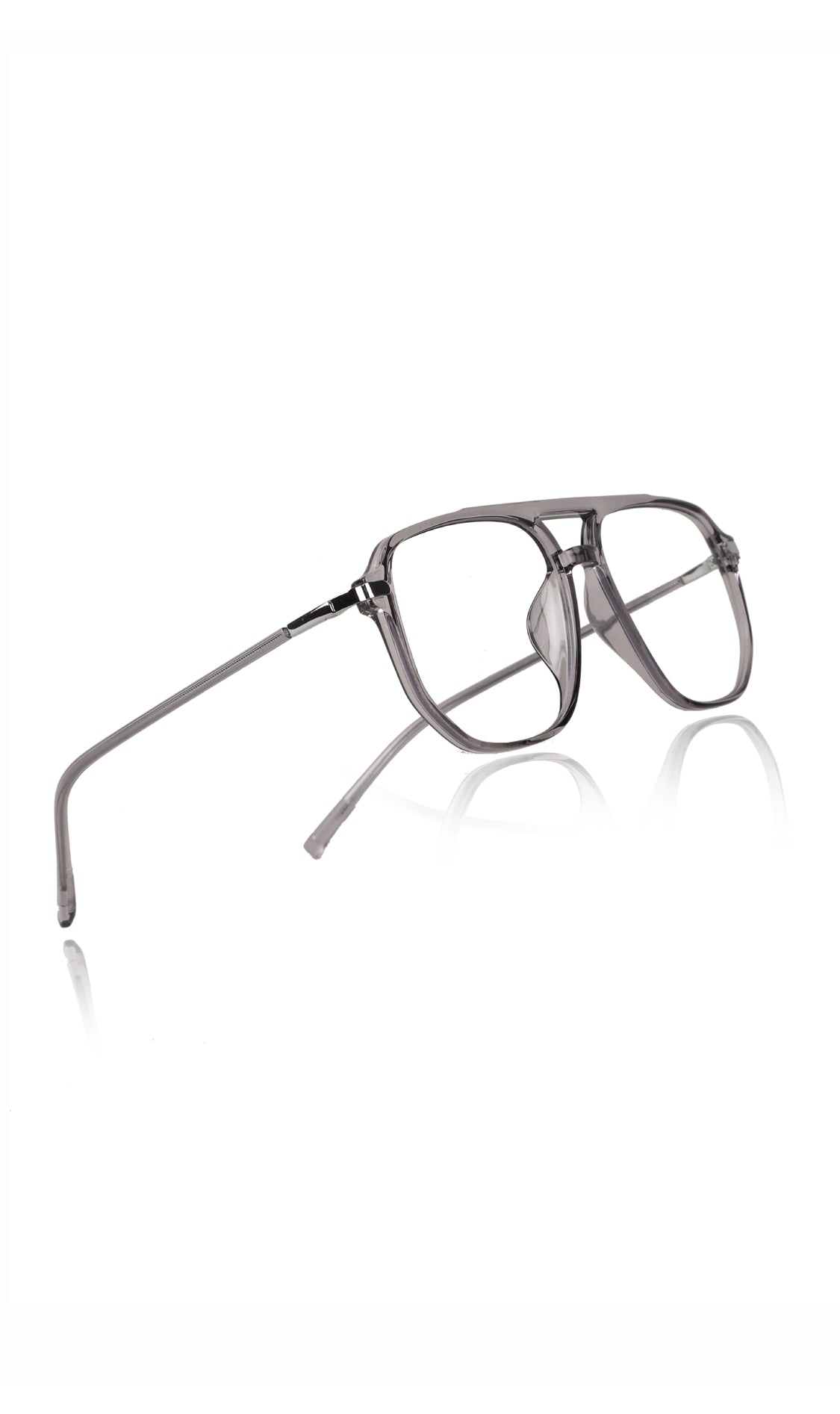 Jodykoes® Premium Oversized Eyeglass Frames: Stylish Anti-Glare and Blue Light Blocking Glasses for Enhanced Computer and Mobile Phone Protection, Unisex Design (Grey) - Jodykoes ®