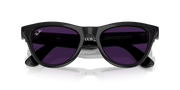 Ray-Ban Meta AI Skyler Cat Eye Smart Eyewear Sunglass Shiny Black RW4010 Transitions Amethyst