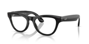 Ray-Ban Meta AI Skyler Cat Eye Smart Eyewear Sunglass Shiny Black RW4010 Transitions Amethyst