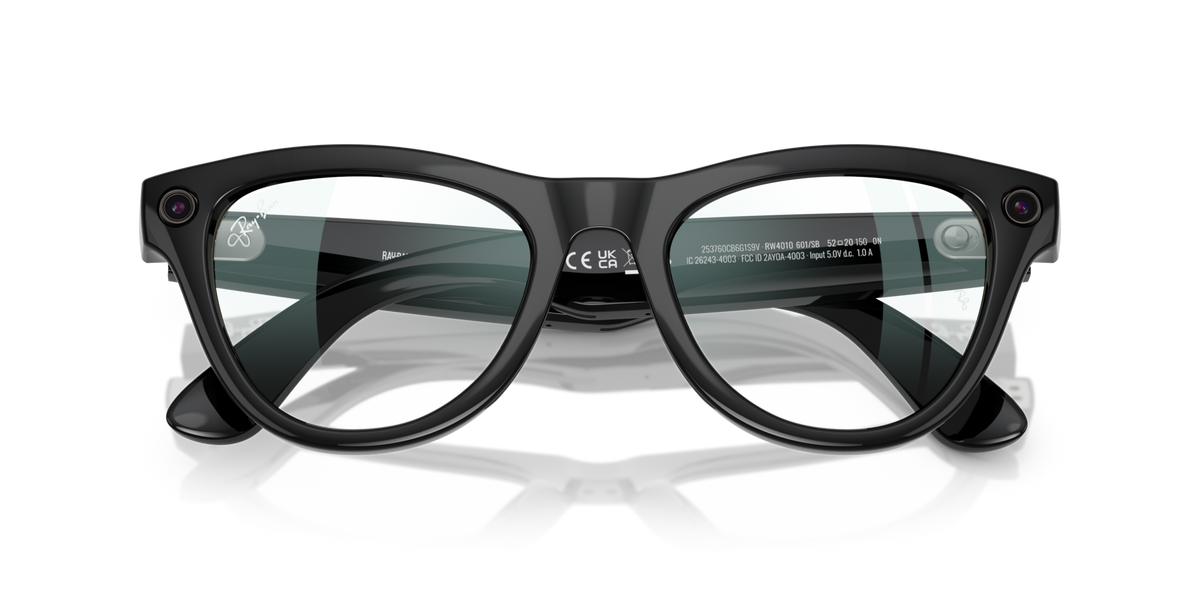 Ray-Ban Meta AI Skyler Cat Eye Smart Eyewear Shiny Black RW4010
