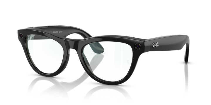 Ray-Ban Meta AI Skyler Cat Eye Smart Eyewear Shiny Black RW4010