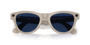 Ray-Ban Meta AI Skyler Cat Eye Smart Eyewear Sunglass Chalky Grey RW4010 Transitions Blue