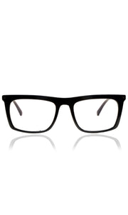 Jodykoes® Colour Frame Series Stylish Spectacle Frames for Men | Blue Rays Protection Rectangle Eyewear with Anti Glare Glasses for Men and Women (Black)