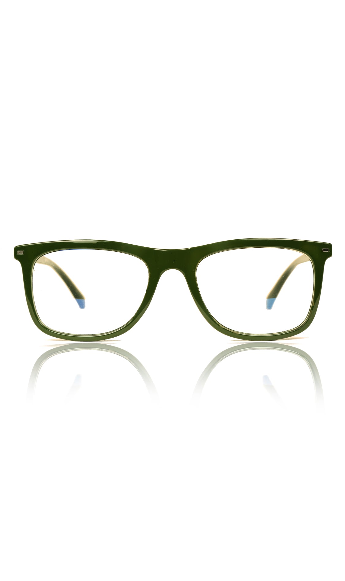 Jodykoes® Colour Frame Series Eyewears | Blue Rays Protection Wayfare Stylish Spectacles With Anti Glare Eyeglasses For Men and Women Eyewears (Leaf Green) - Jodykoes ®