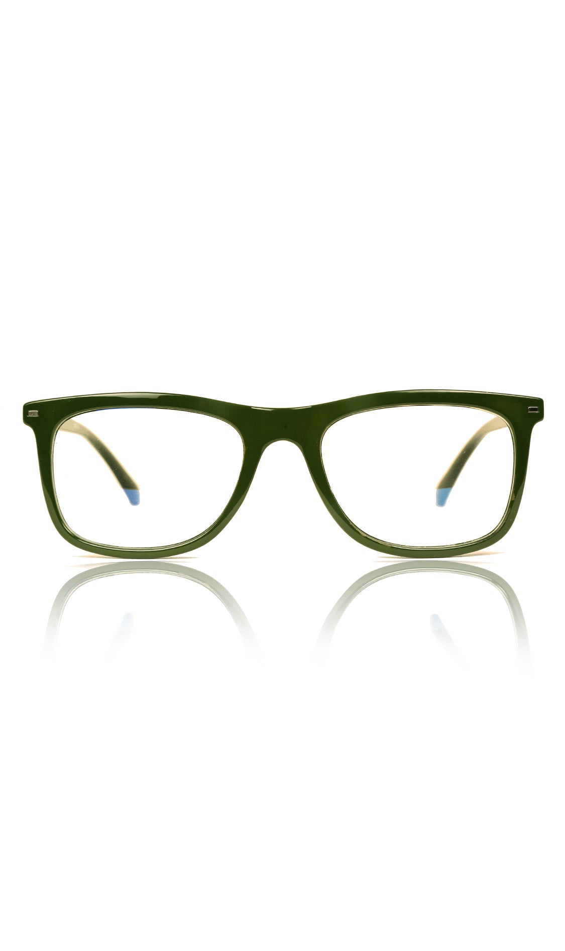 Jodykoes® Colour Frame Series Eyewears | Blue Rays Protection Wayfare Stylish Spectacles With Anti Glare Eyeglasses For Men and Women Eyewears (Leaf Green)