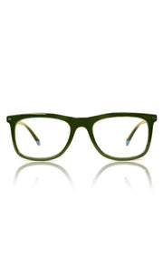 Jodykoes® Colour Frame Series Eyewears | Blue Rays Protection Wayfare Stylish Spectacles With Anti Glare Eyeglasses For Men and Women Eyewears (Leaf Green)