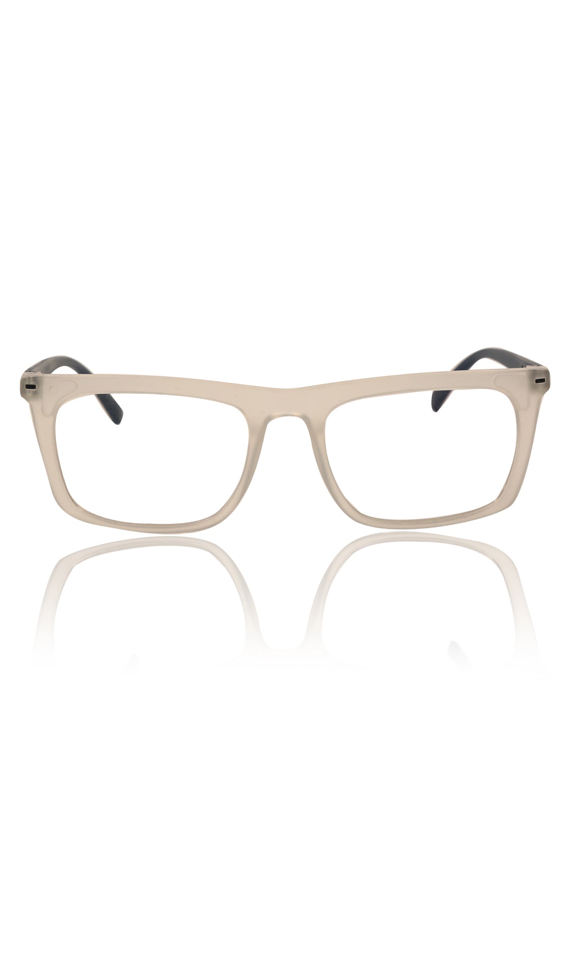 Jodykoes® Colour Frame Series Stylish Spectacle Frames for Men | Blue Rays Protection Rectangle Eyewear with Anti Glare Glasses for Men and Women (Matte Transparent)