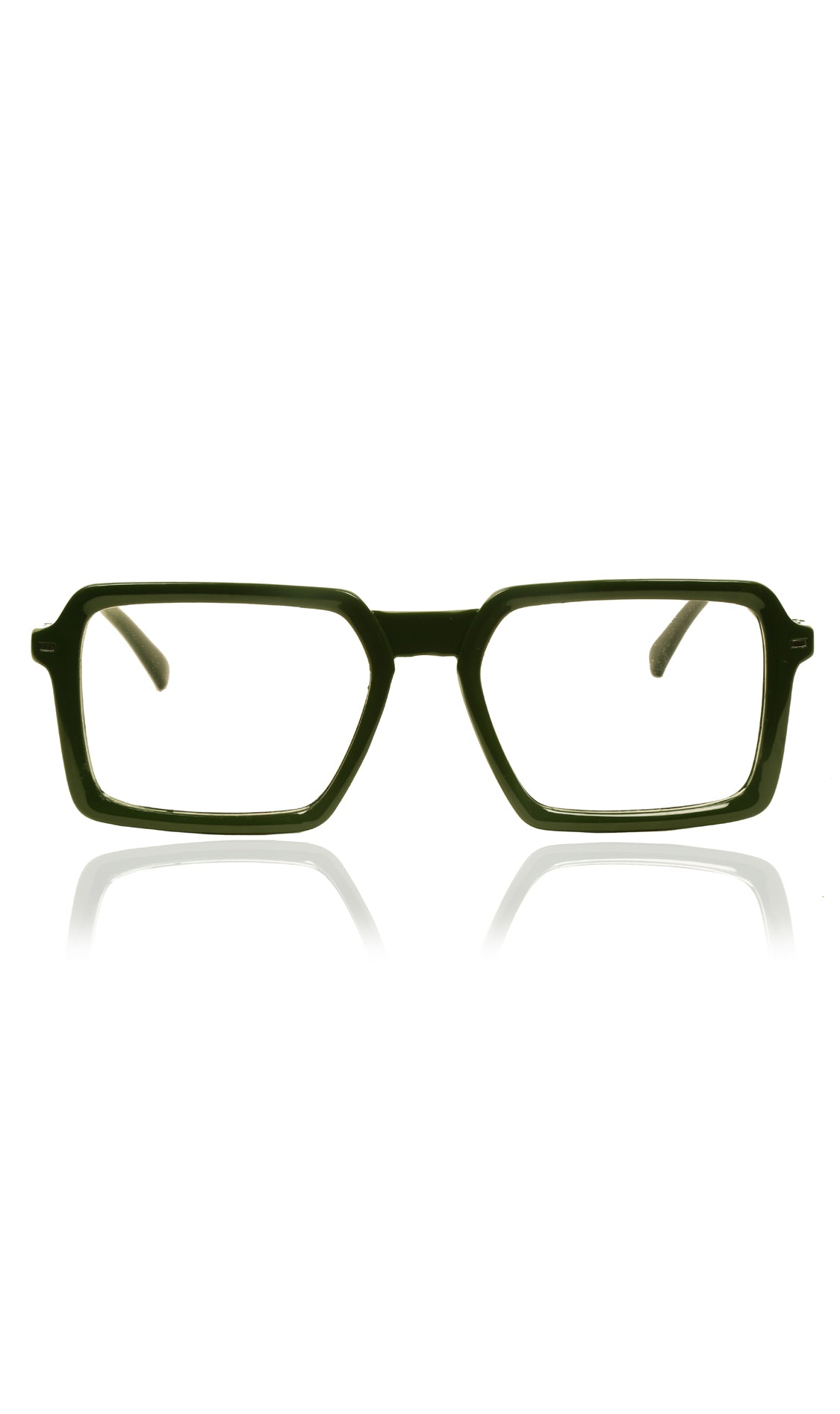 Jodykoes® Colour Frame Series Eyewears | Blue Rays Protection Square Stylish Spectacles With Anti Glare Eyeglasses For Men and Women Eyewears (Leaf green)