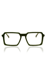 Jodykoes® Colour Frame Series Eyewears | Blue Rays Protection Square Stylish Spectacles With Anti Glare Eyeglasses For Men and Women Eyewears (Leaf green)