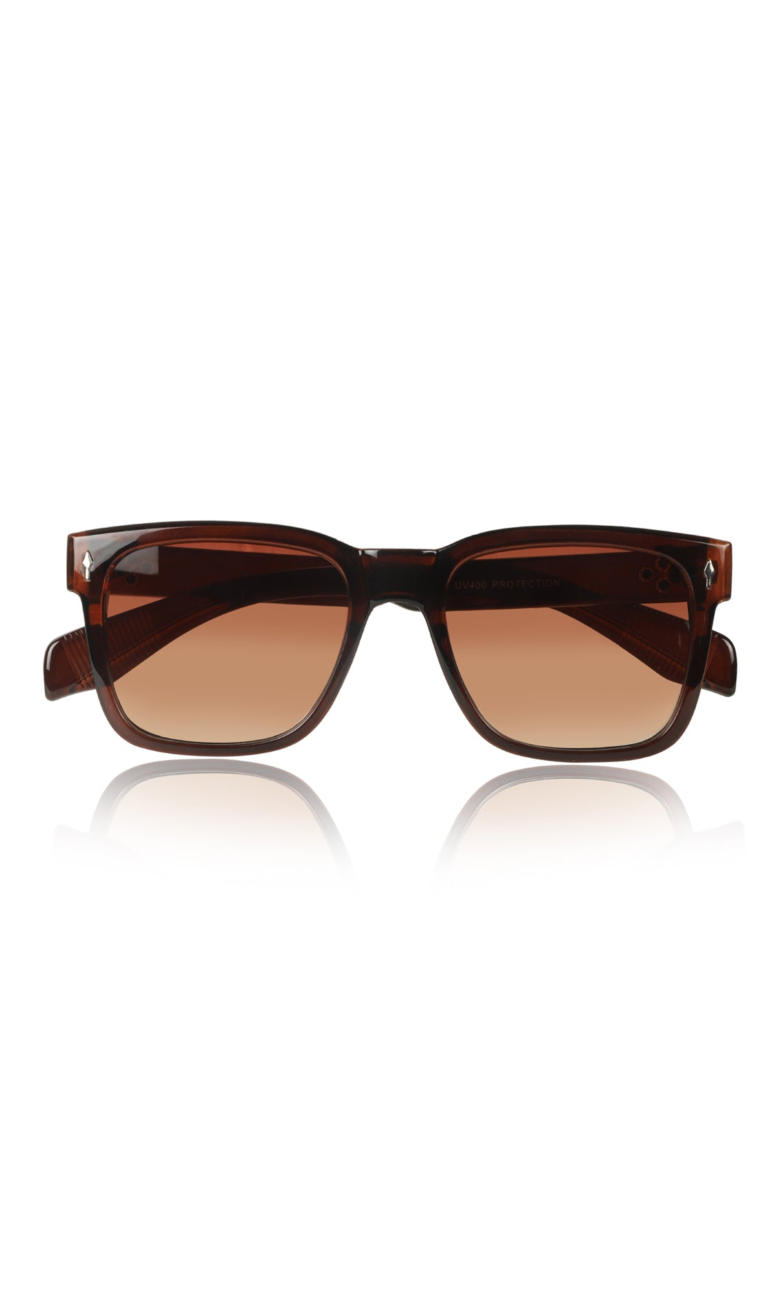 Jodykoes® Premium Series Square UV Protection Sunglasses | Fashionable Sun Shades Comfortable Eyewear Eyeglasses for Men and Women (Brown)