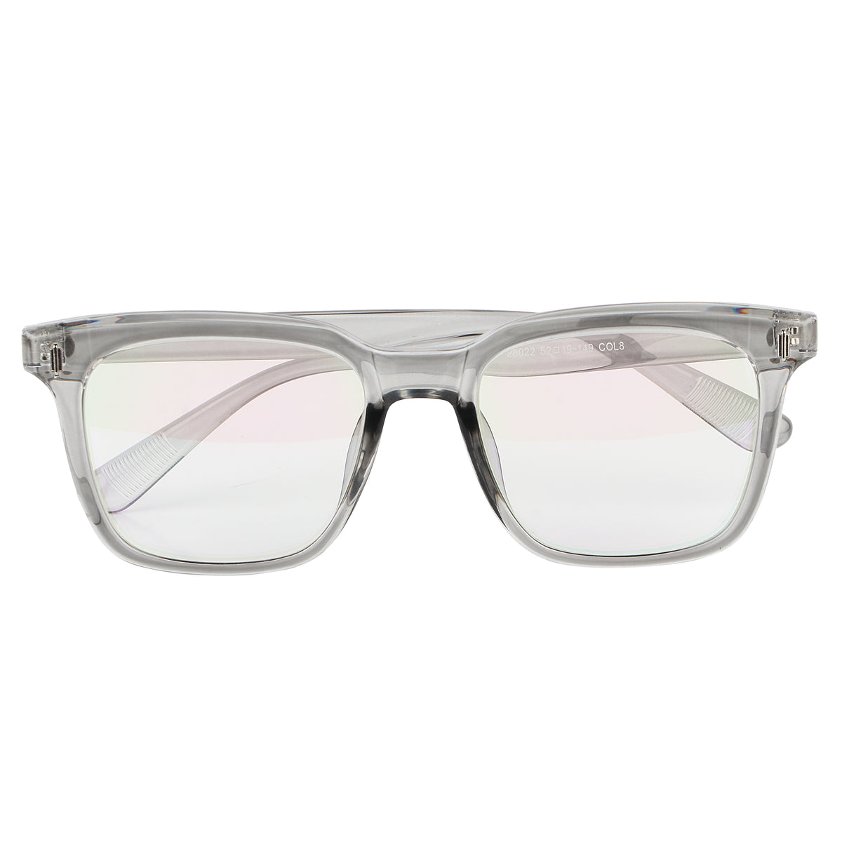 Jodykoes Square Transparent Type Look Stylish Frame (Grey Transparent)