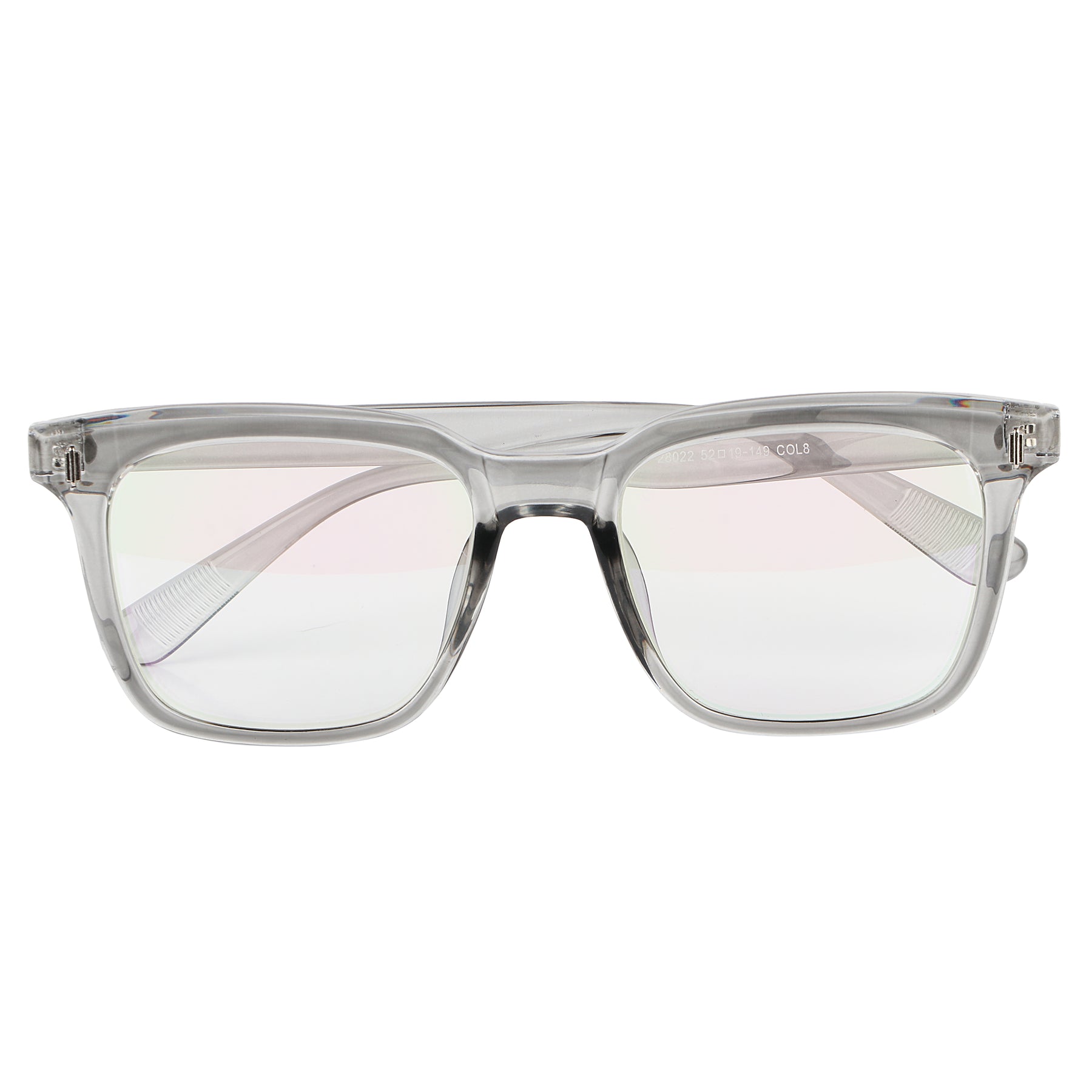 Jodykoes Square Transparent Type Look Stylish Frame (Grey Transparent)