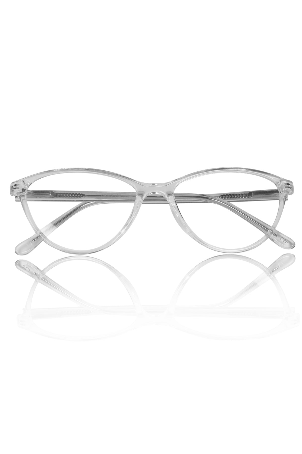 Jodykoes® Premium Series Cat Eye New Design Blu Cut Eyeglasses Pure Acetate Frame | Fashionable Spectacle Eyewear For Women (Transparent) - Jodykoes ®