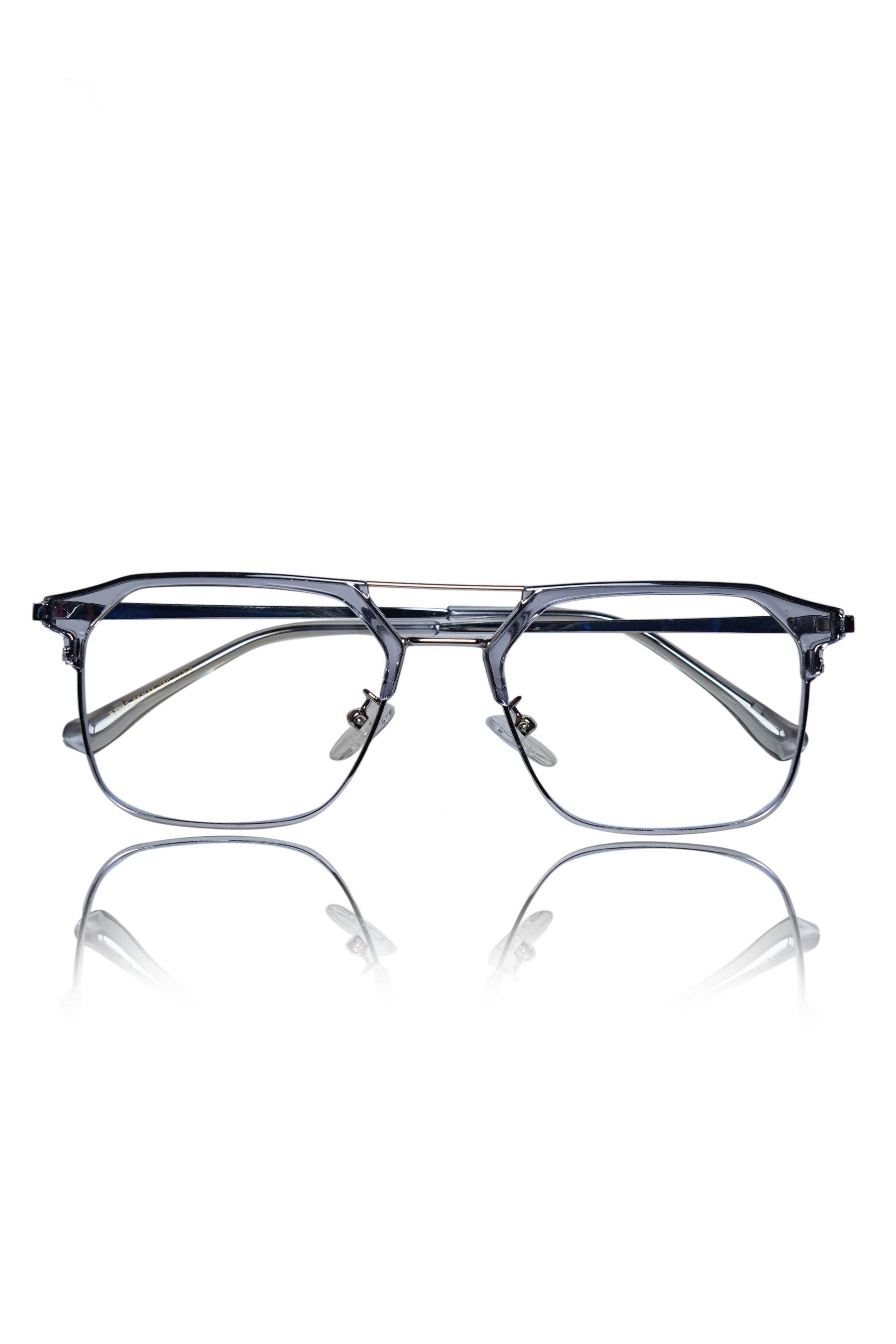 Jodykoes® Premium Series Classic Vintage Eyewear Eyeglasses Spectacles with Blue Light Anti Glare Glasses Frame for Men and Women (Transparent)
