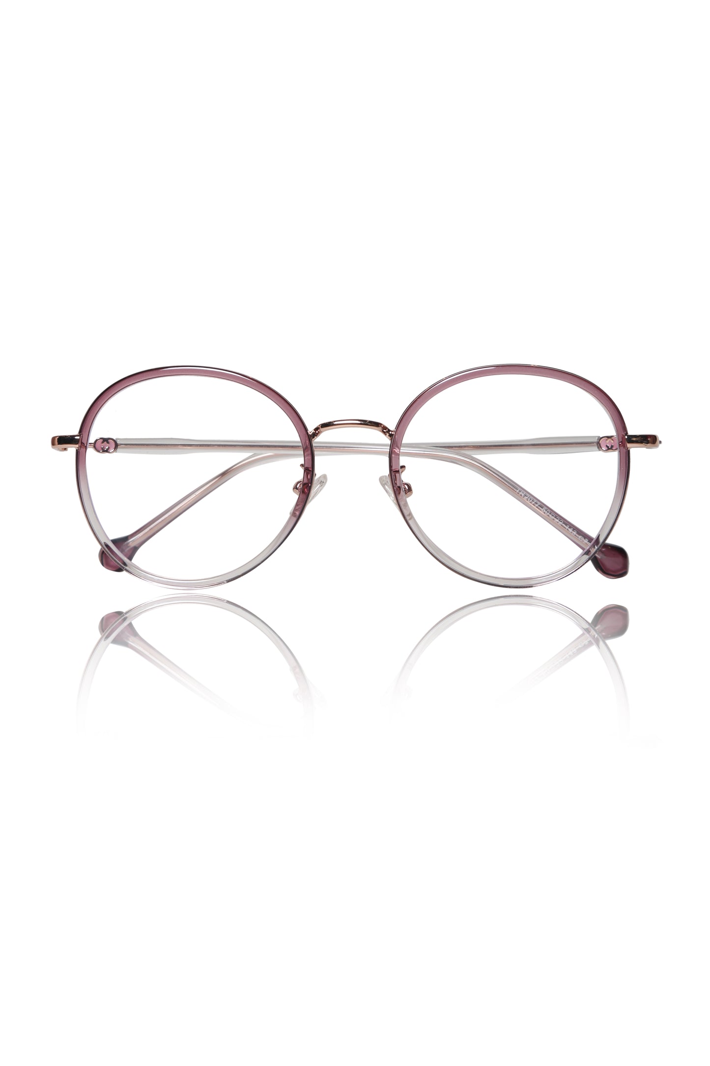 Jodykoes® Premium Series Round Eyewear Eyeglasses Spectacles Frame for Men and Women (Rose)