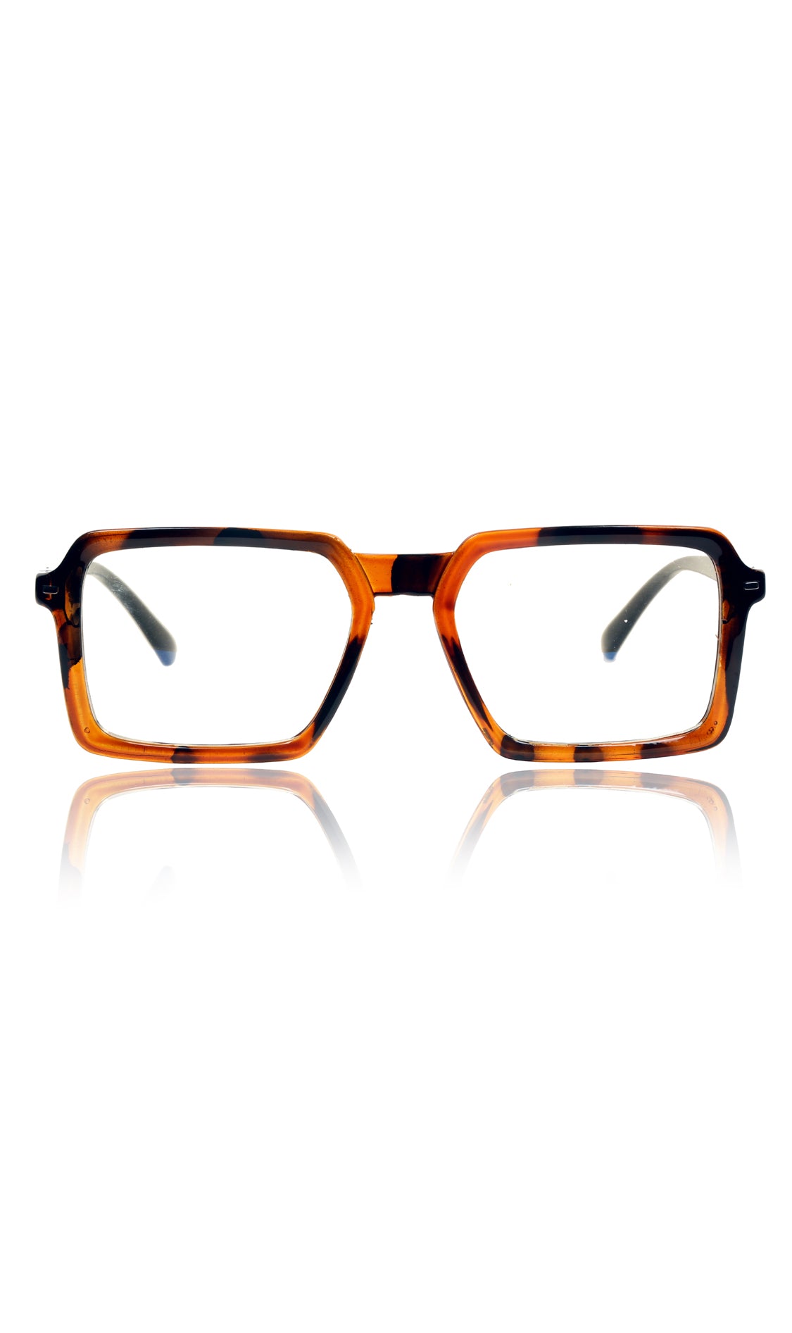 Jodykoes® Colour Frame Series Eyewears | Blue Rays Protection Square Stylish Spectacles With Anti Glare Eyeglasses For Men and Women Eyewears (Leopard Print)