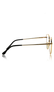 Jodykoes® Premium Series Cat Eye Metal Designer Frame Women Spectacle | Fashionable Blu Cut Anti Glare Eyeglasses For Computer, Mobile Phone and Blue Rays Protection Eyewear (Black and Gold)