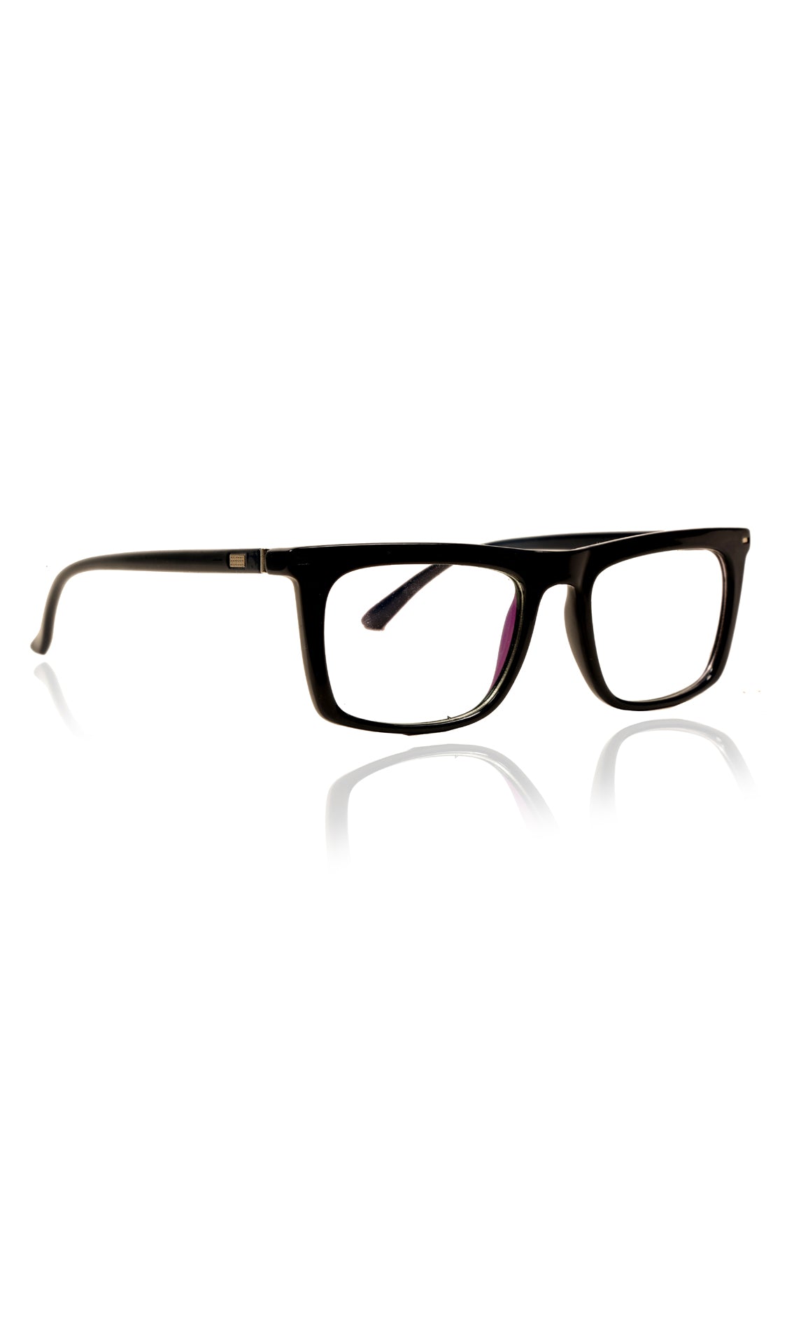 Jodykoes® Colour Frame Series Stylish Spectacle Frames for Men | Blue Rays Protection Rectangle Eyewear with Anti Glare Glasses for Men and Women (Black)