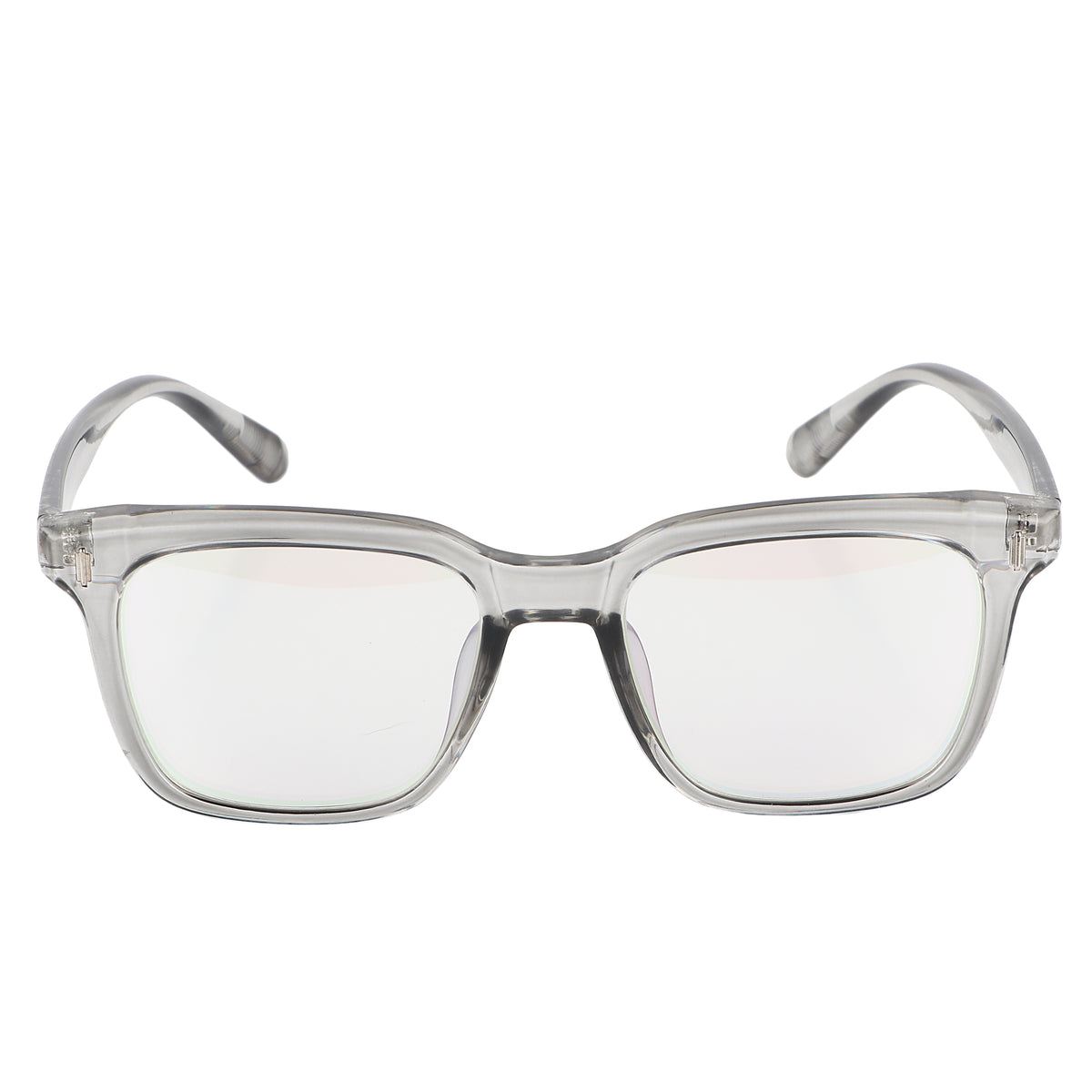 Jodykoes Square Transparent Type Look Stylish Frame (Grey Transparent)