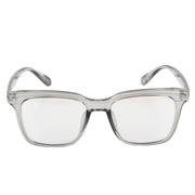 Jodykoes Square Transparent Type Look Stylish Frame (Grey Transparent)