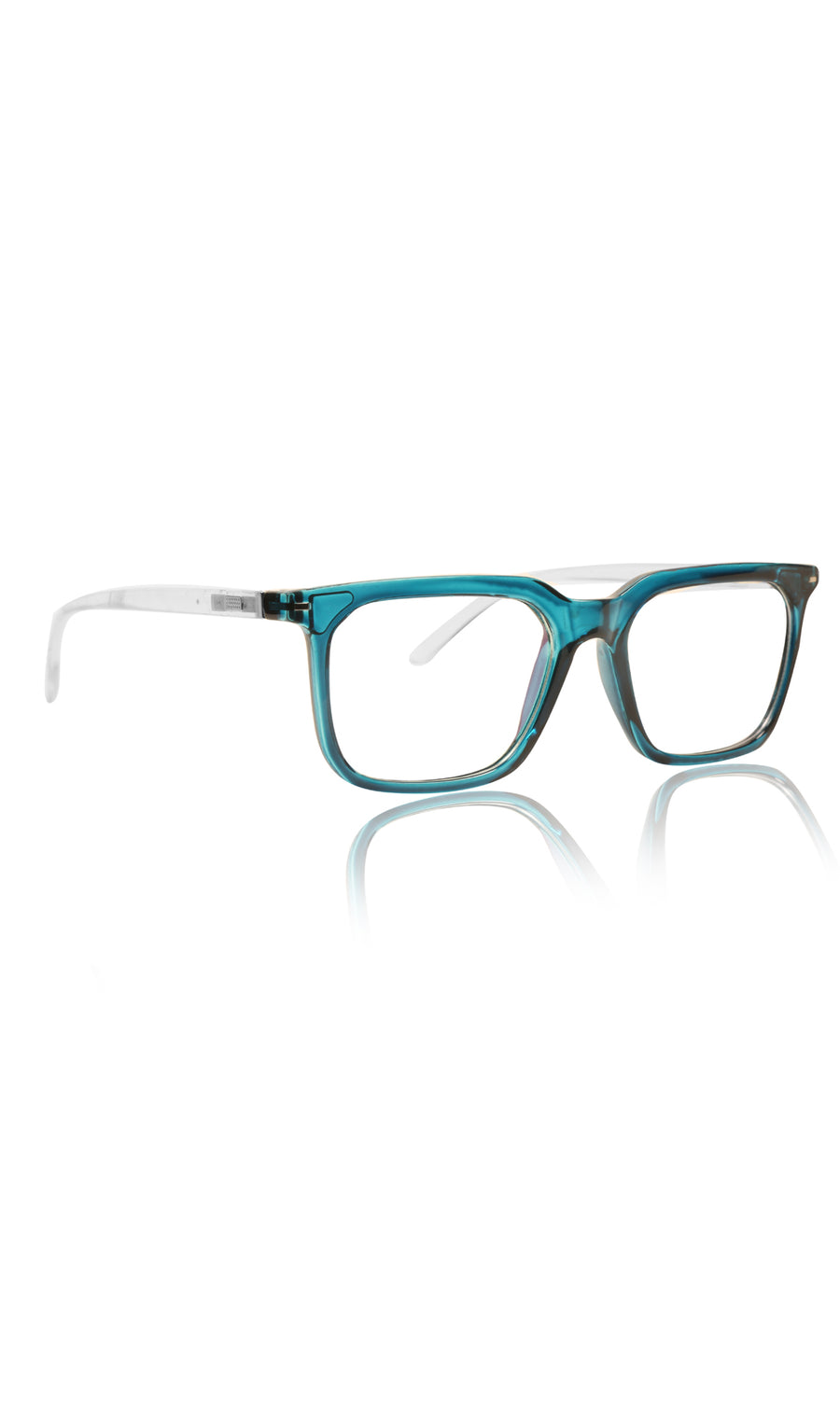 Jodykoes® Colour Frame Series: Stylish Square Spectacle Frames with Blue Ray Protection and Anti-Glare Glasses for Men and Women (Turquoise Blue)