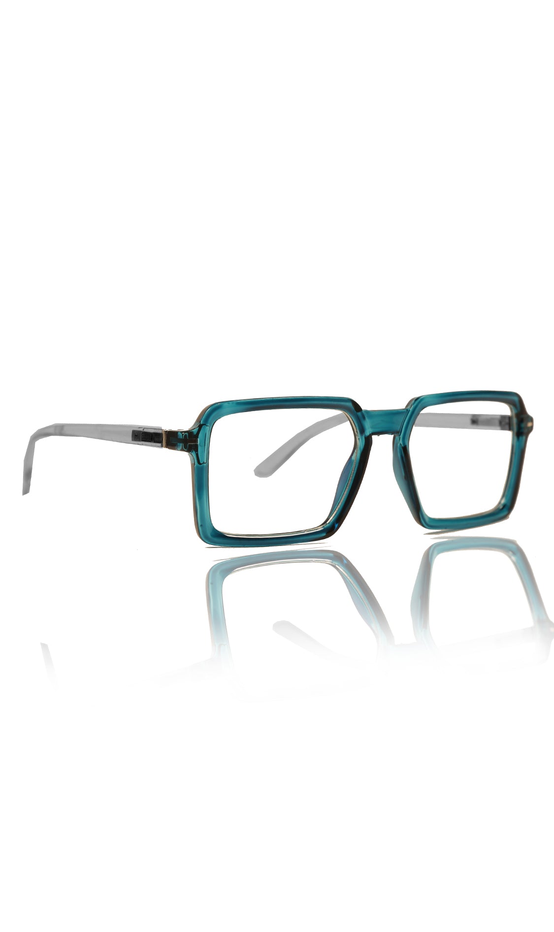 Jodykoes® Colour Frame Series Eyewears | Blue Rays Protection Square Stylish Spectacles With Anti Glare Eyeglasses For Men and Women Eyewears (Turquoise Blue)