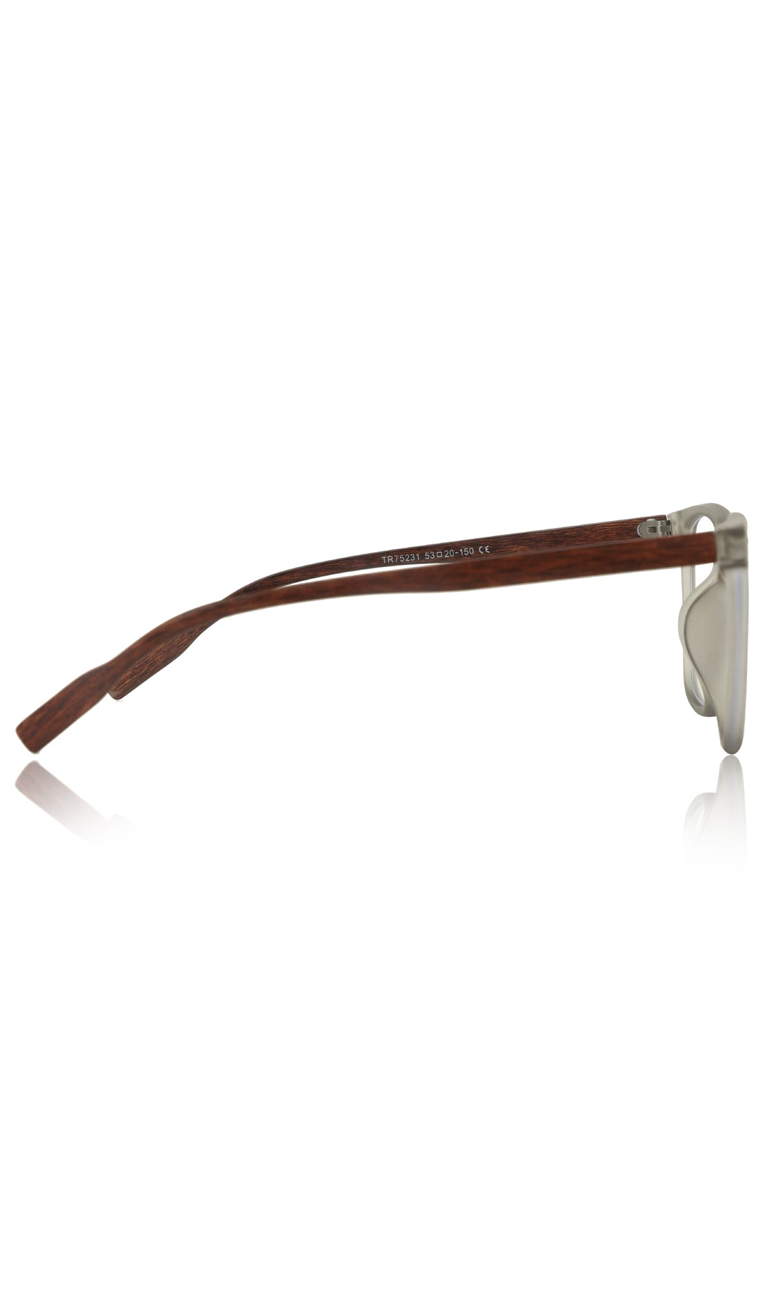 Jodykoes® Premium Series Woodern Finish collection Square Spectacle Frame | Fashionable Eyeglasses Eyewear for Men and Women (Grey Wood)